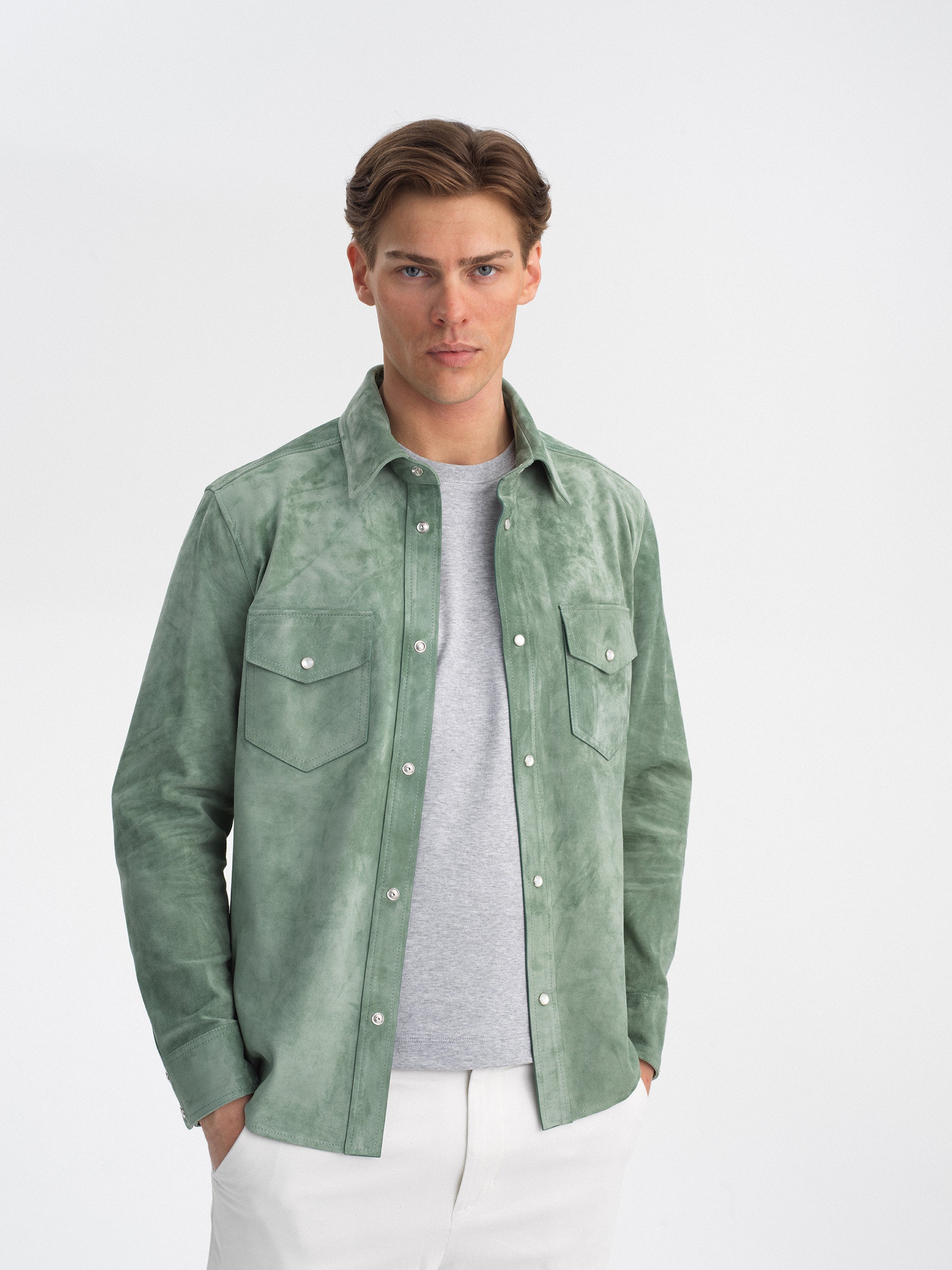 Satin Suede Overshirt