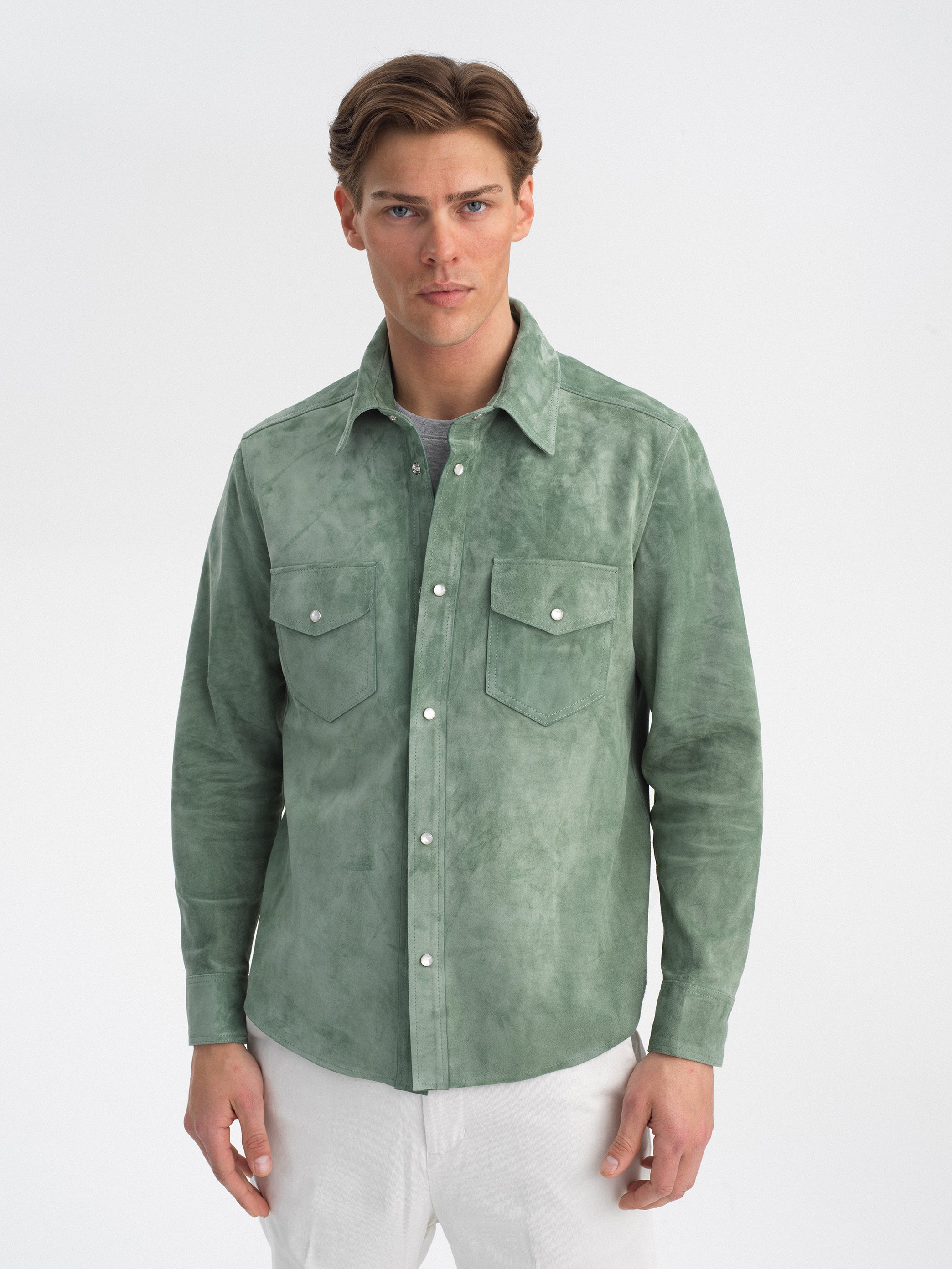 Satin Suede Overshirt