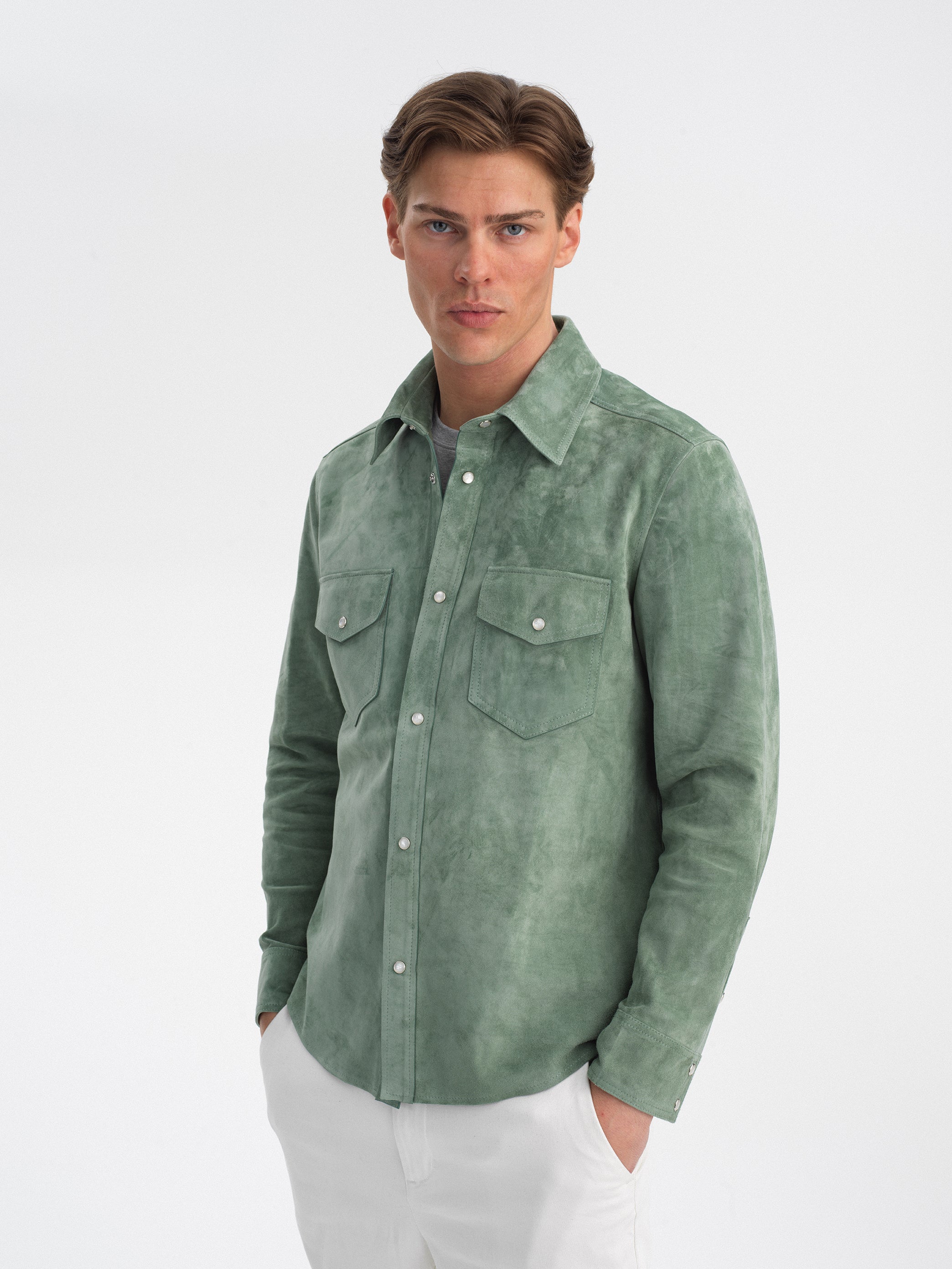 Satin Suede Overshirt