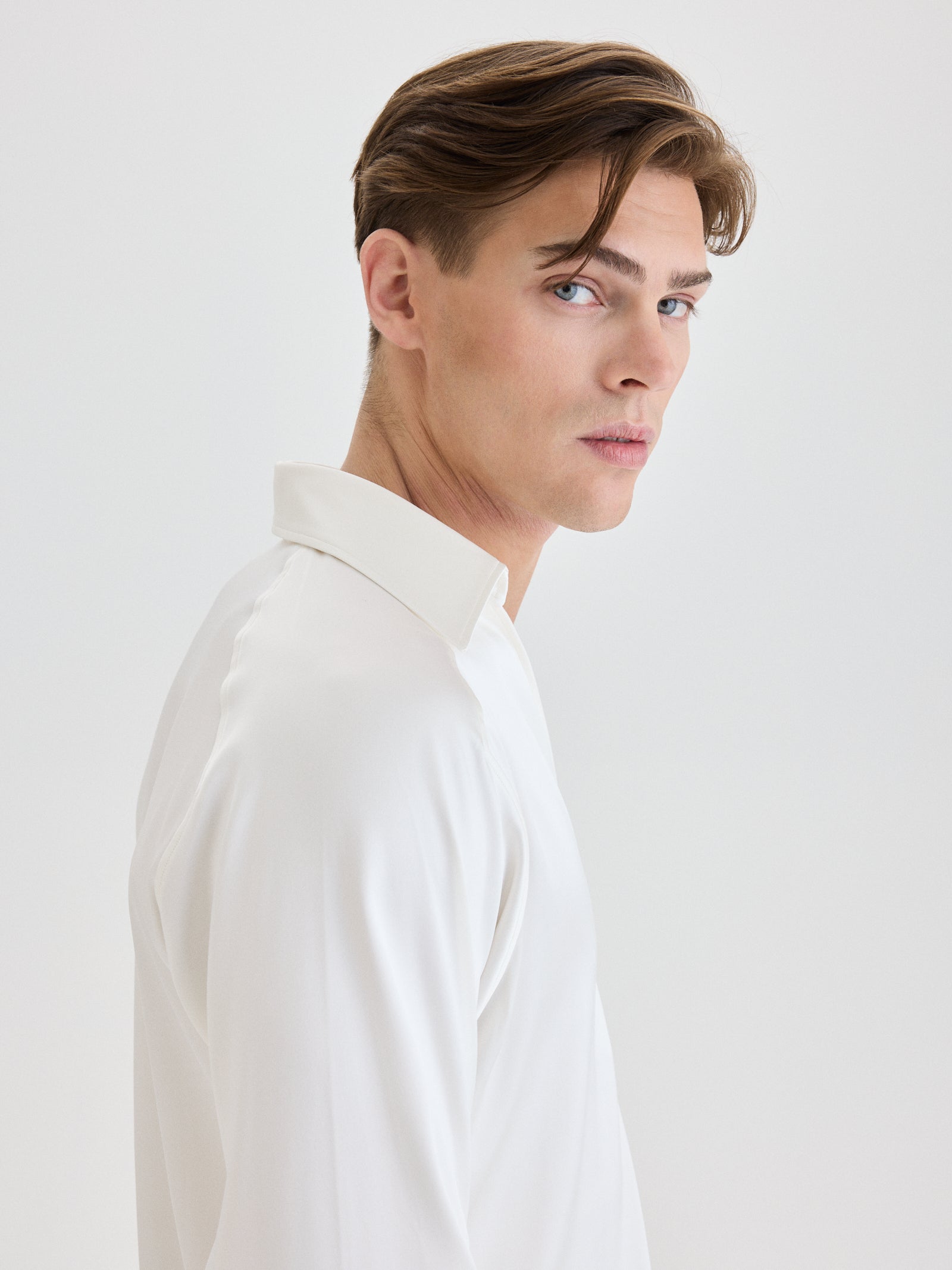 Buttonless Silk Shirt