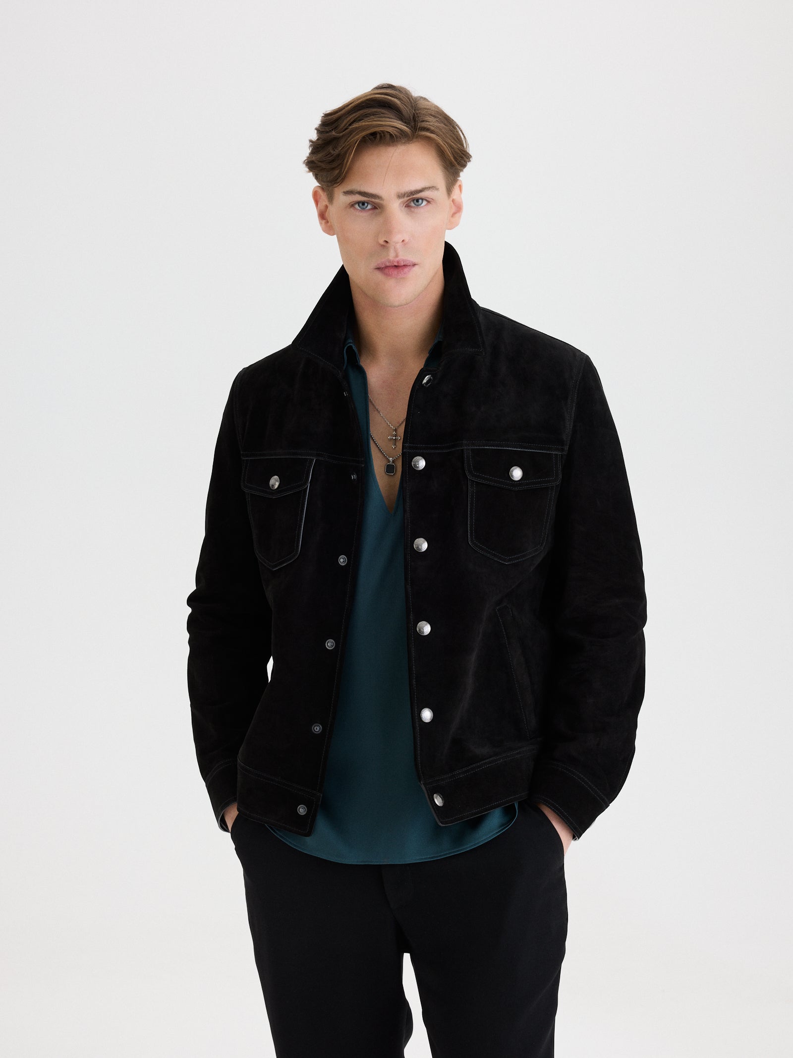 Buttonless Silk Shirt