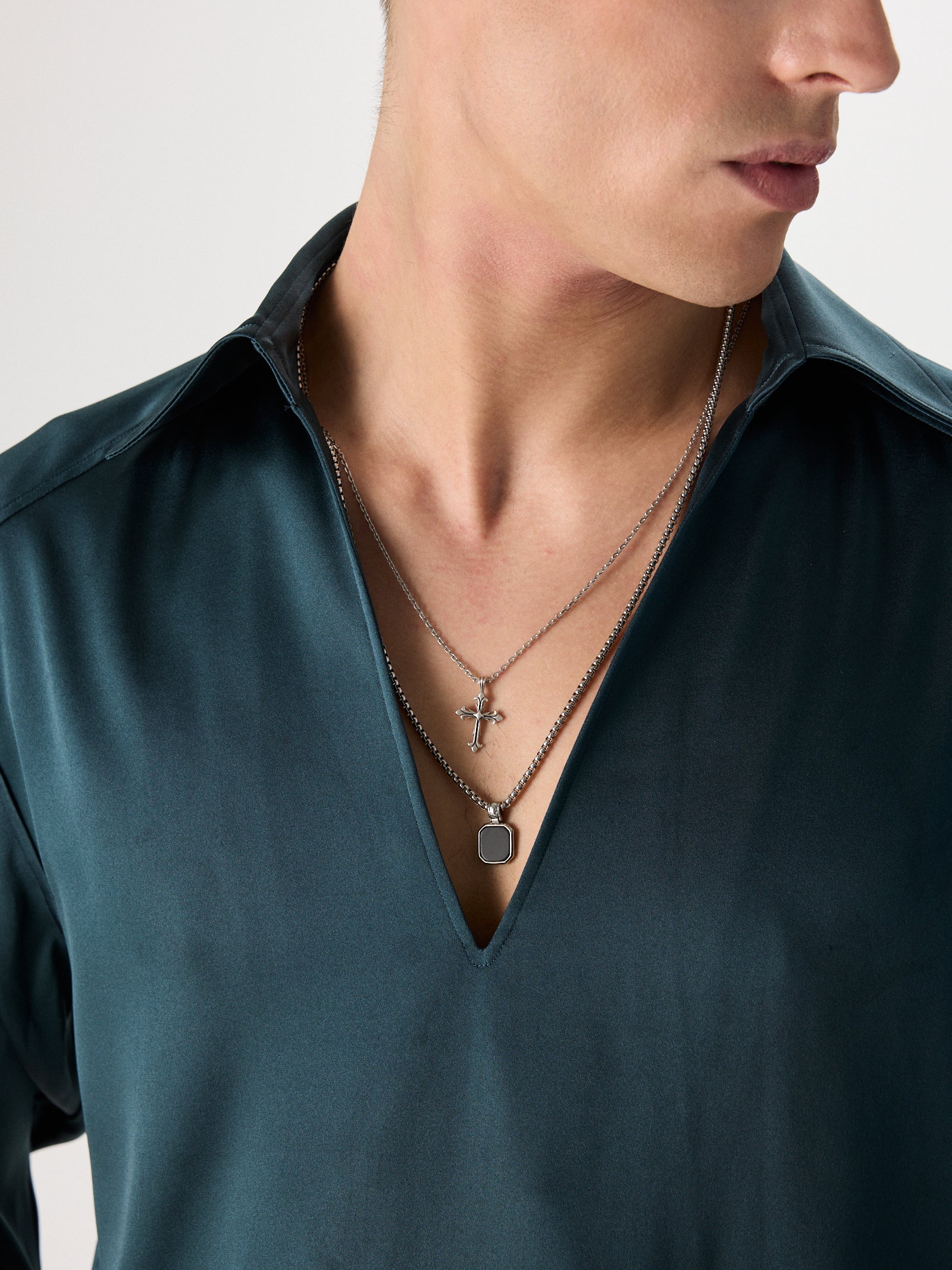 Buttonless Silk Shirt