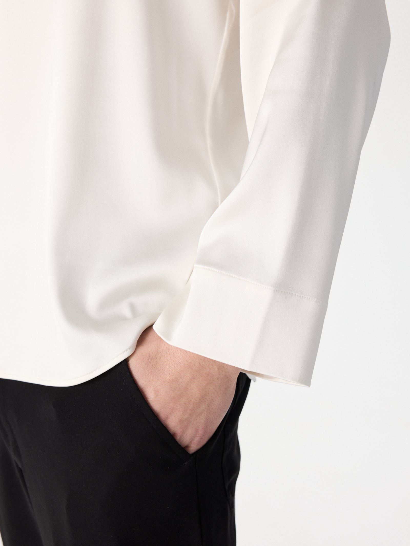 Buttonless Silk Shirt