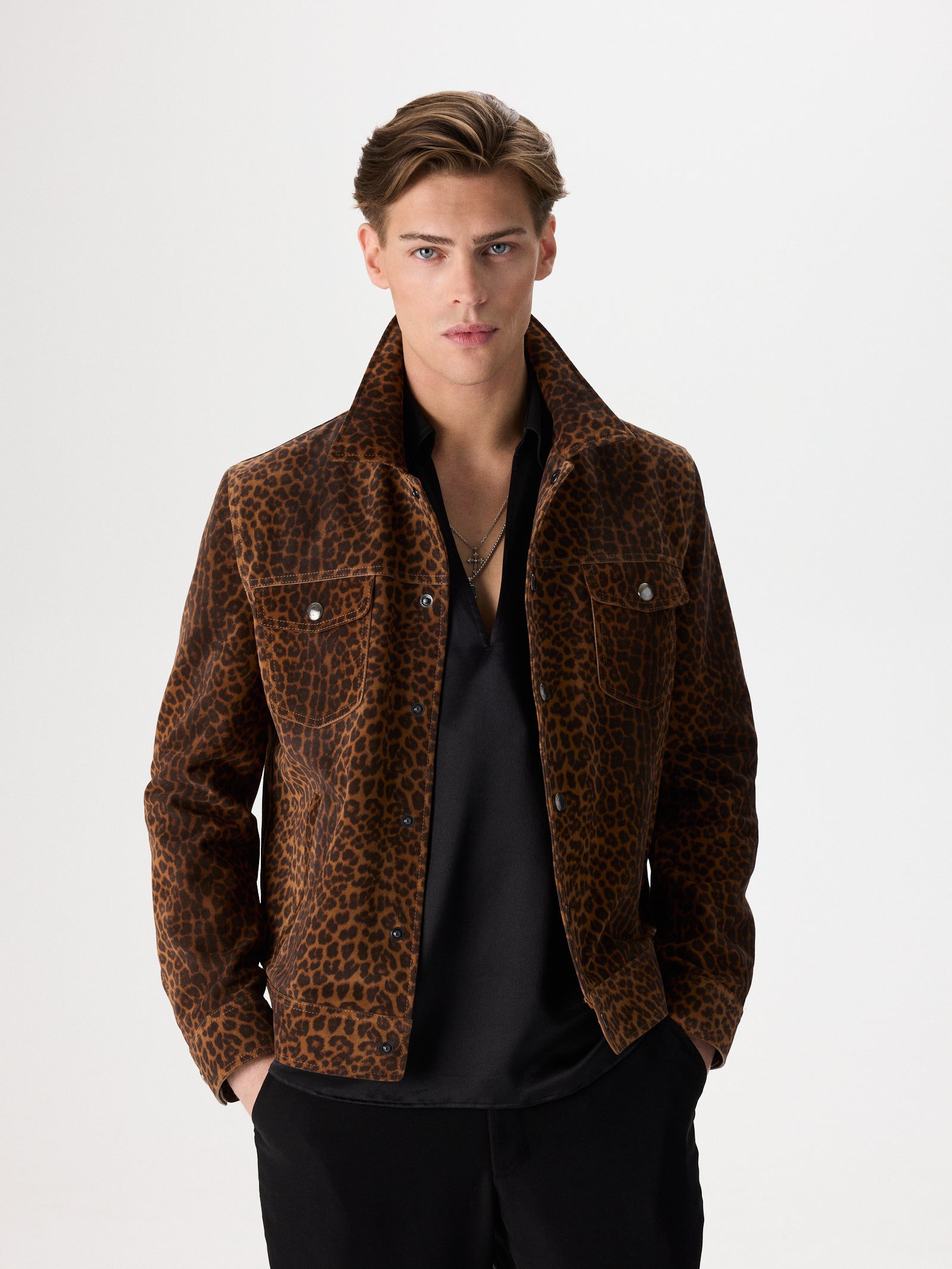 Suede Buttoned Jacket