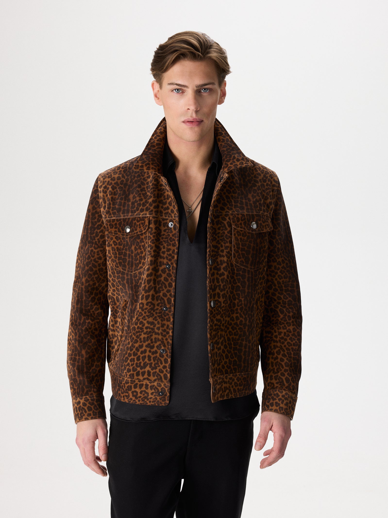 Suede Buttoned Jacket