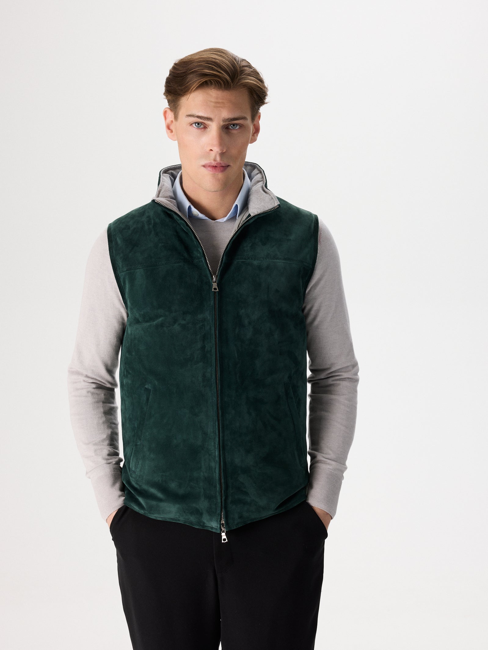 Satin Suede Gilet