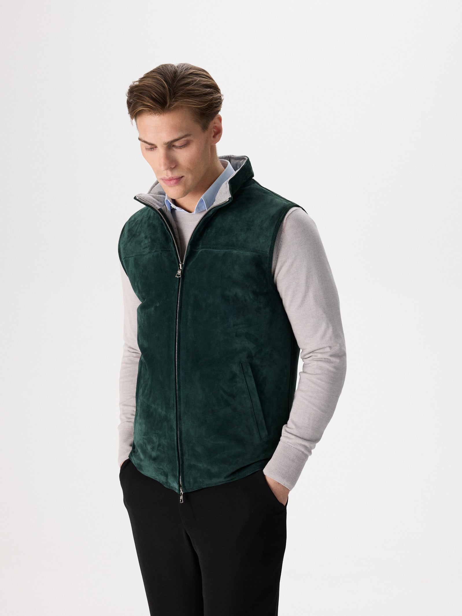 Satin Suede Gilet