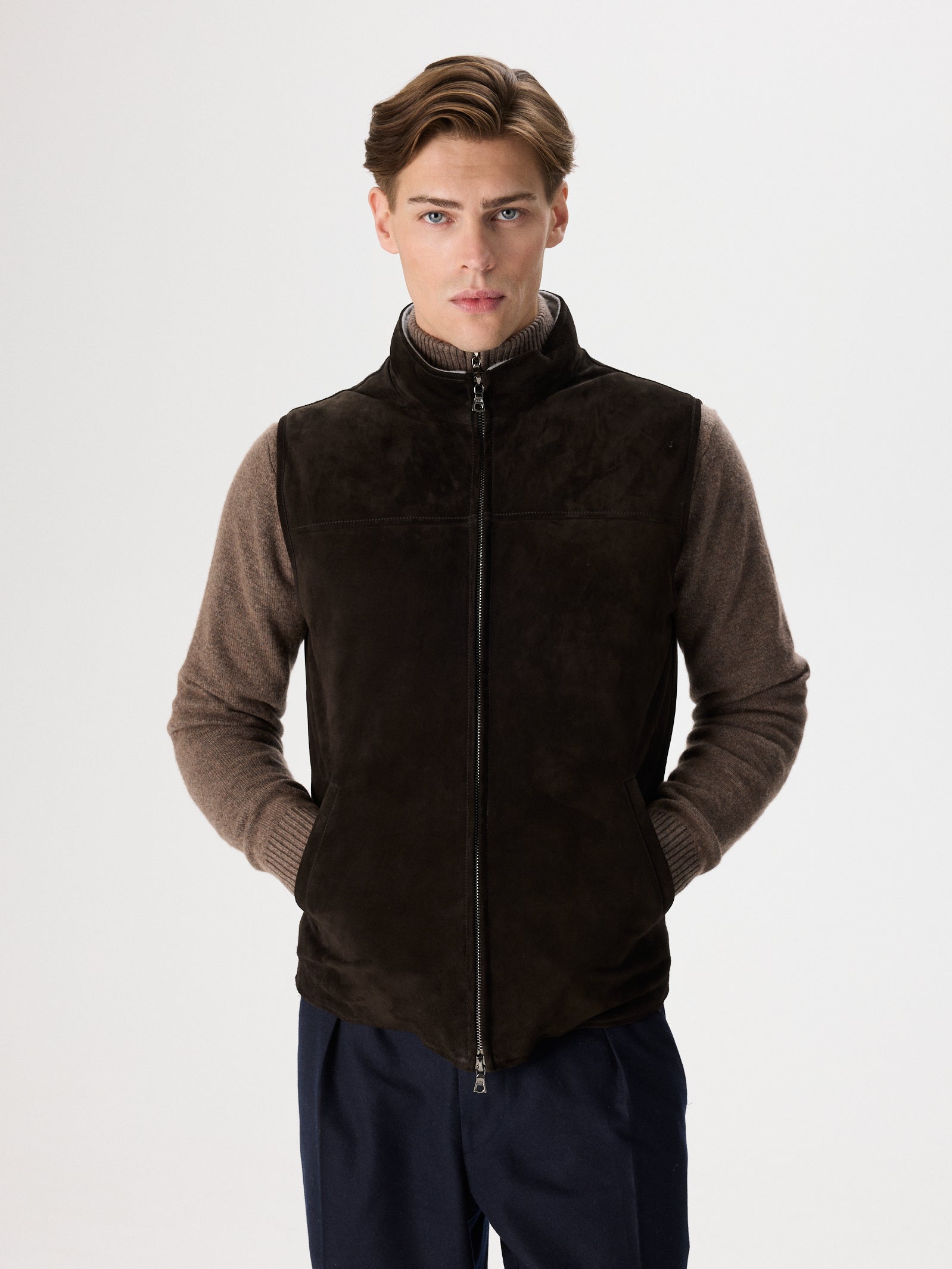 Satin Suede Gilet