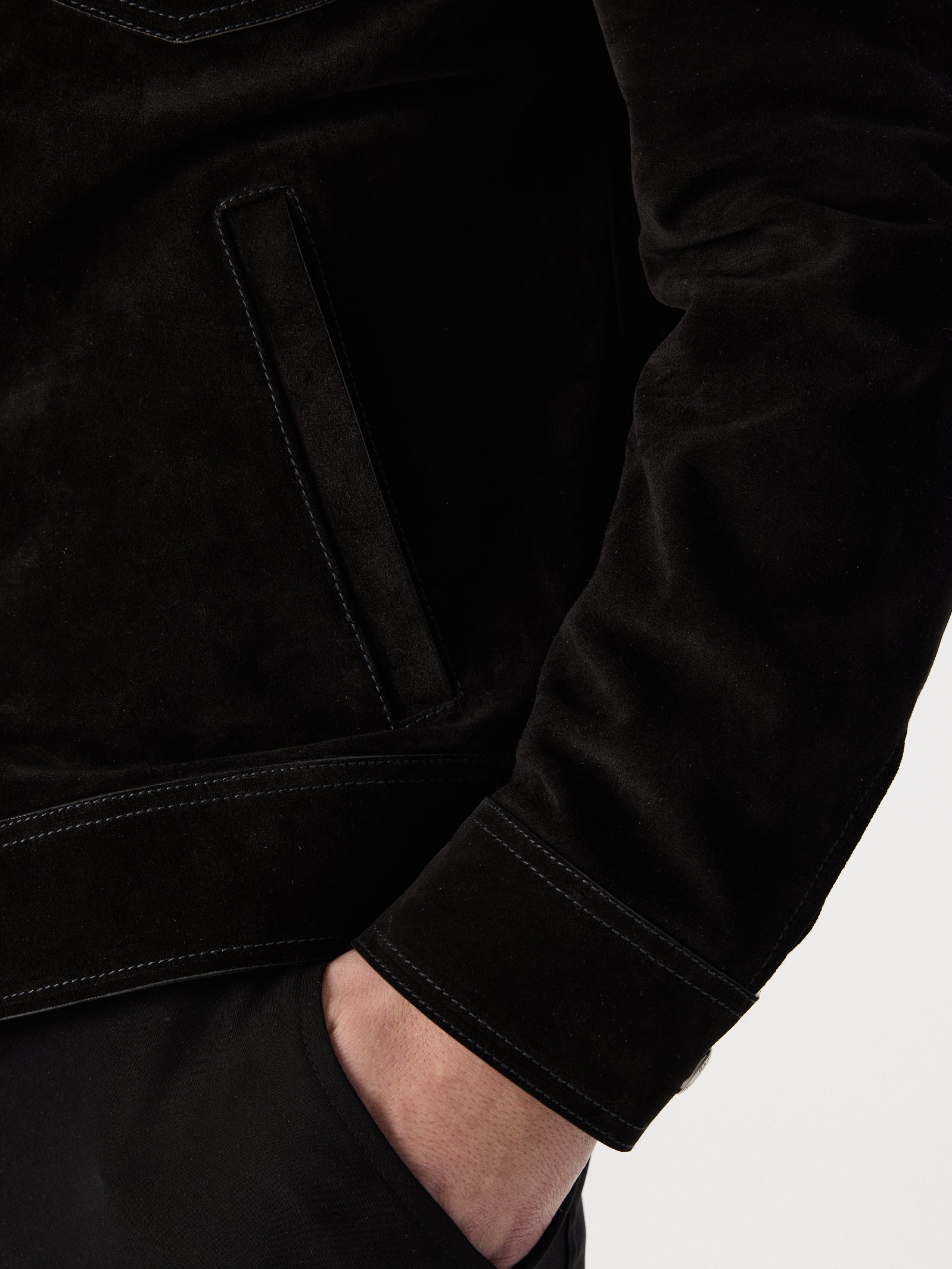 Suede Buttoned Jacket