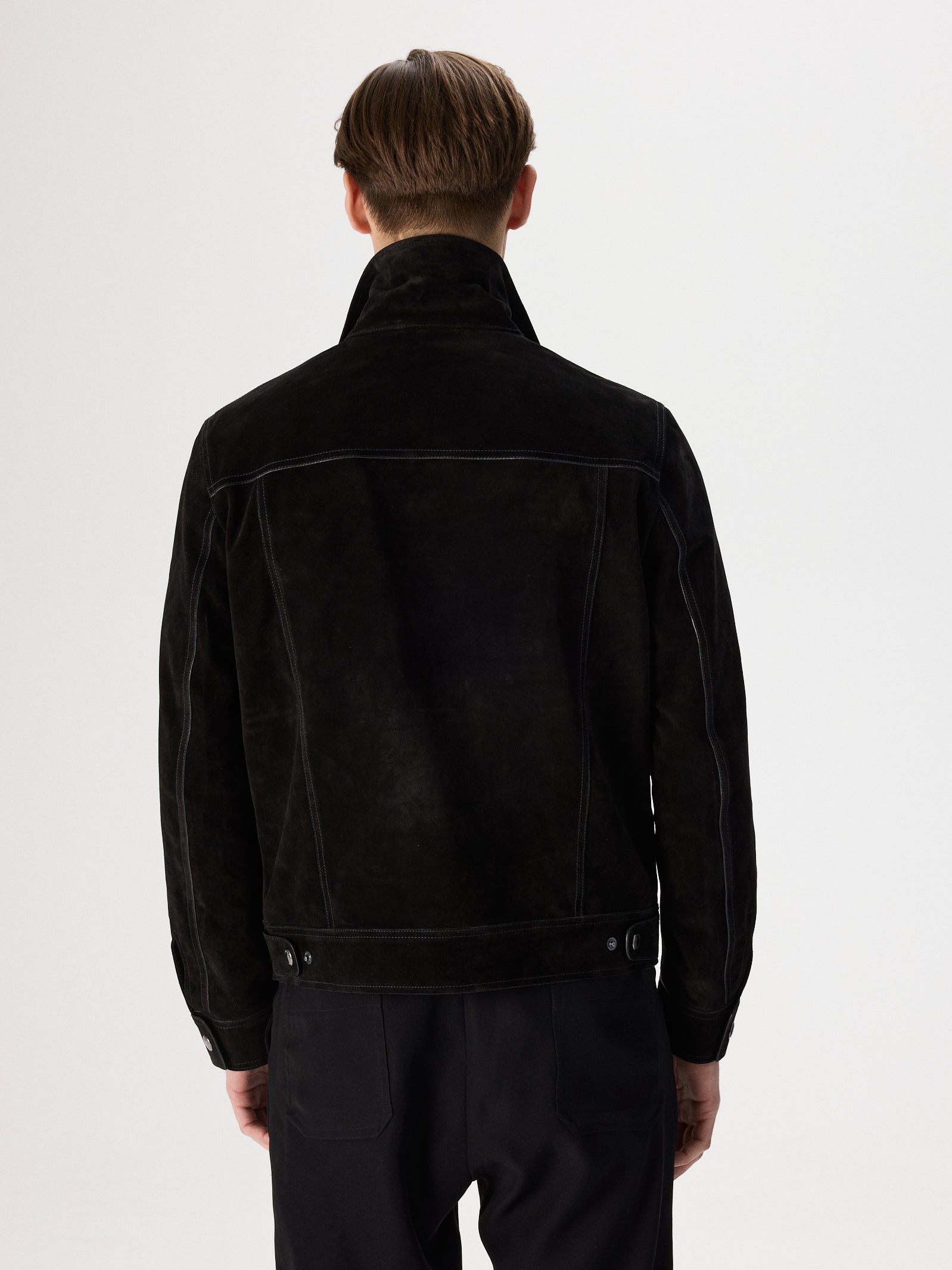 Suede Buttoned Jacket