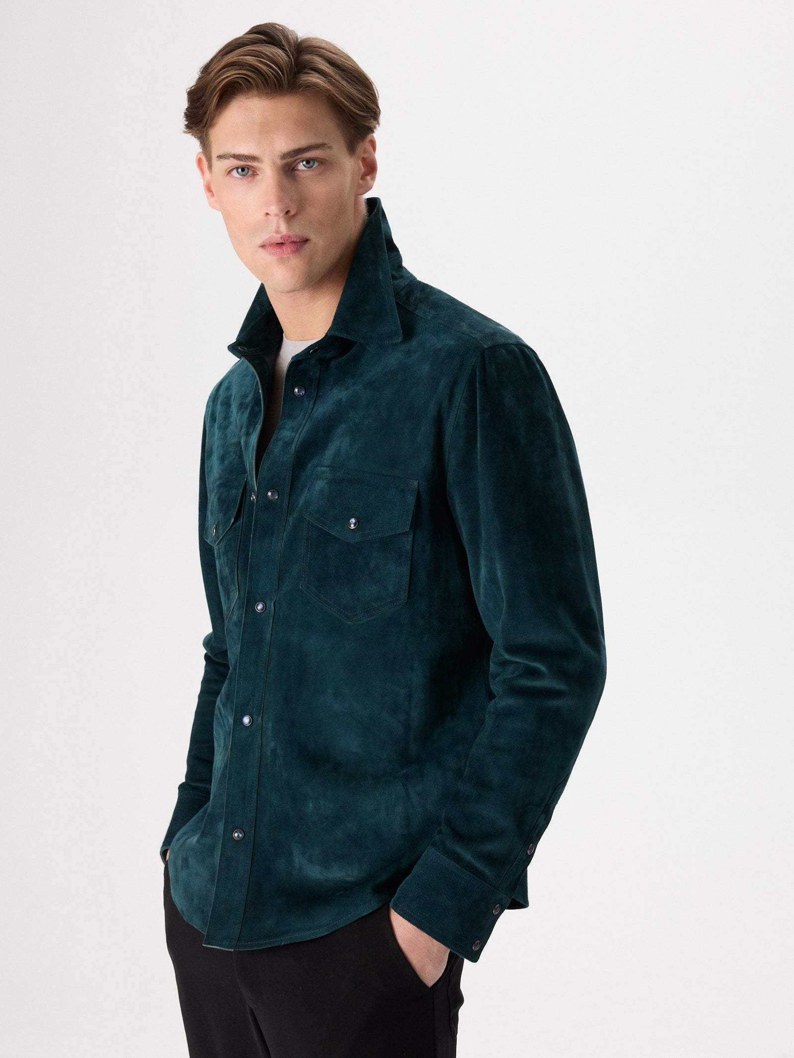 Satin Suede Overshirt