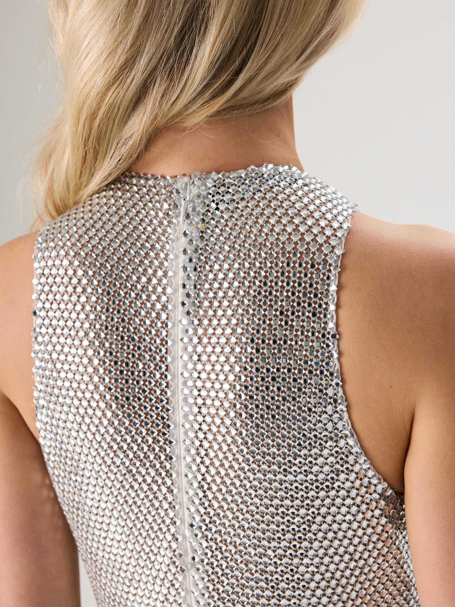 Crystal-Embellished Cocktail Dress