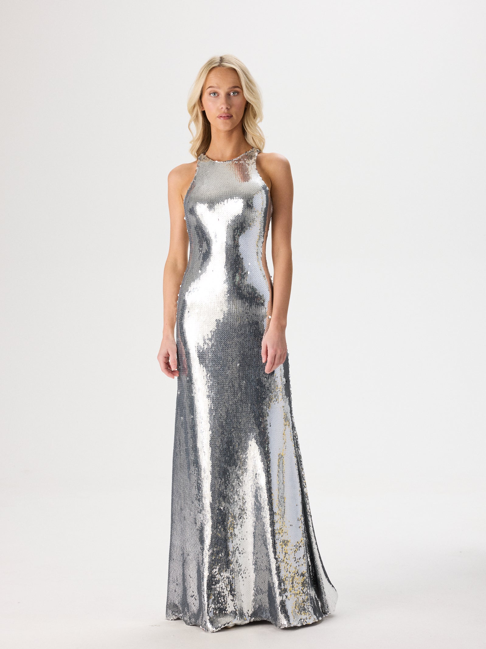Silver Sequin Dress