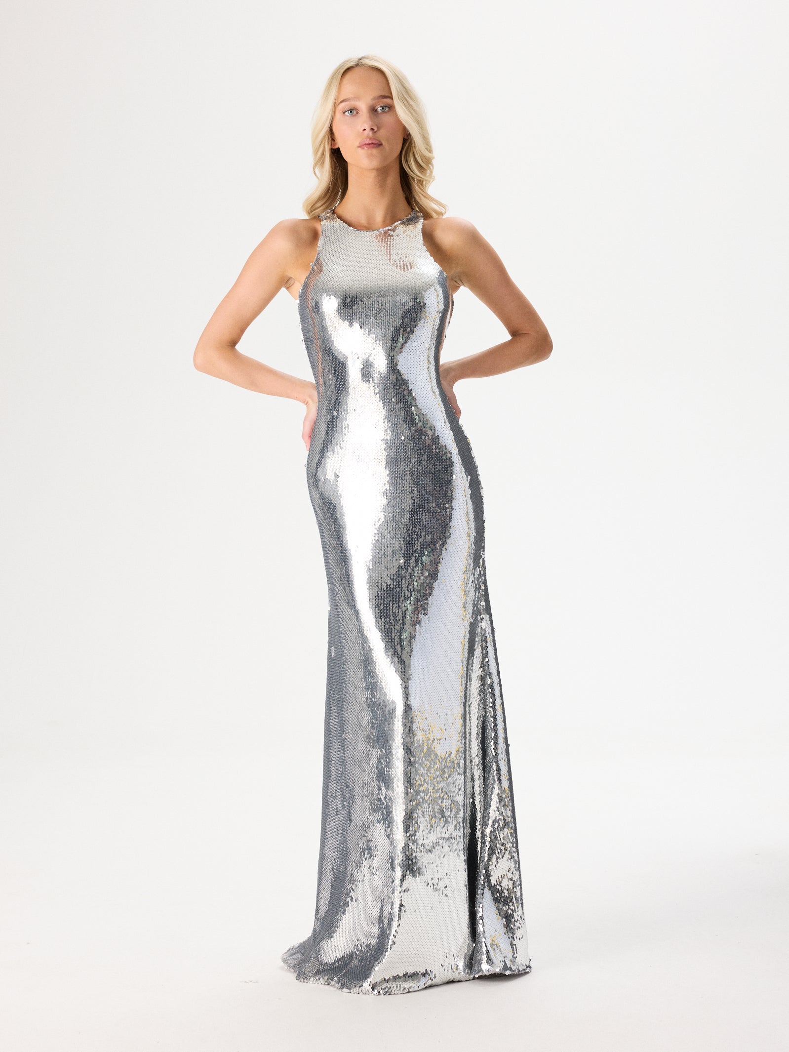 Silver Sequin Dress