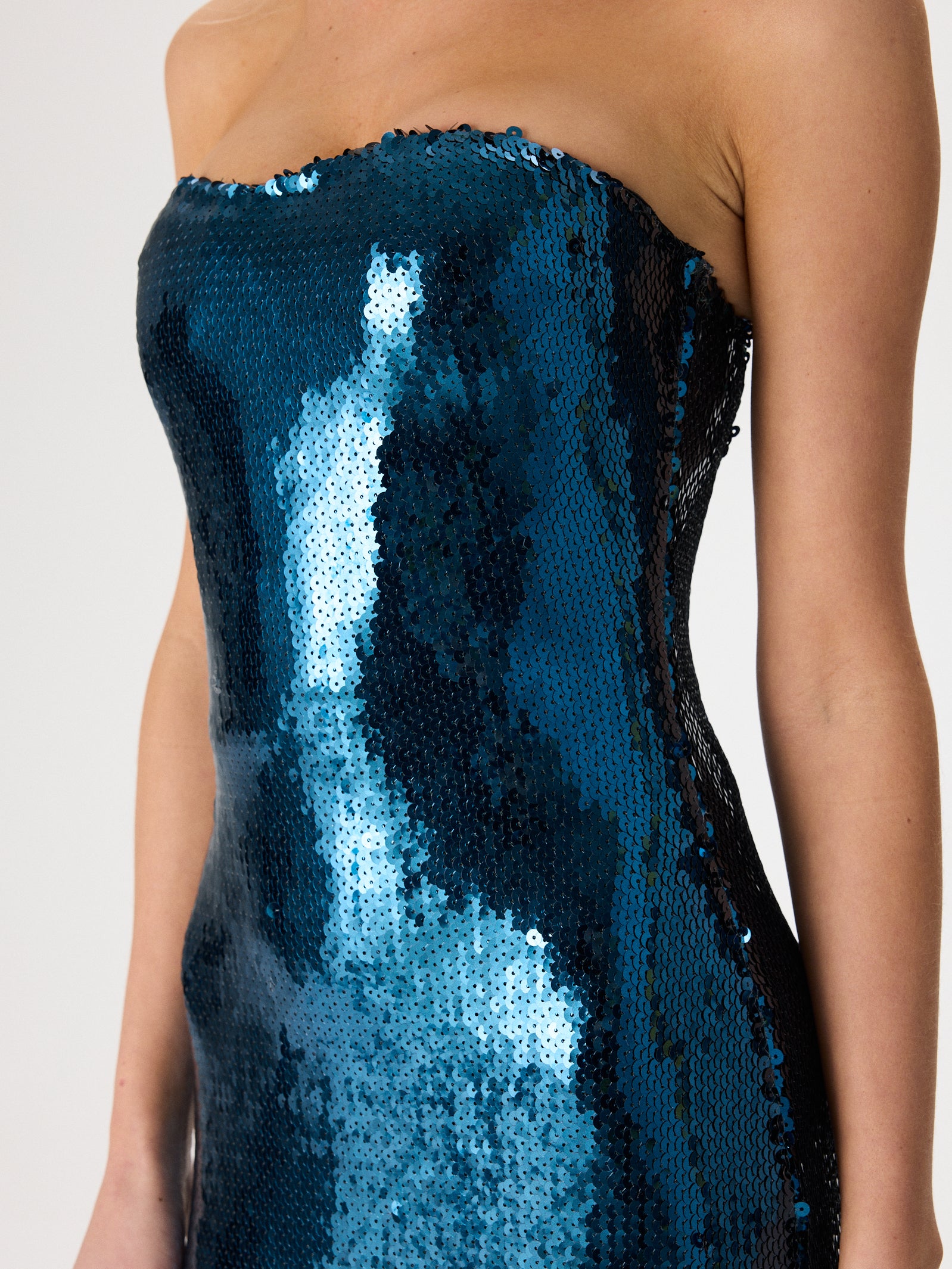 Petrol Sequin Gown