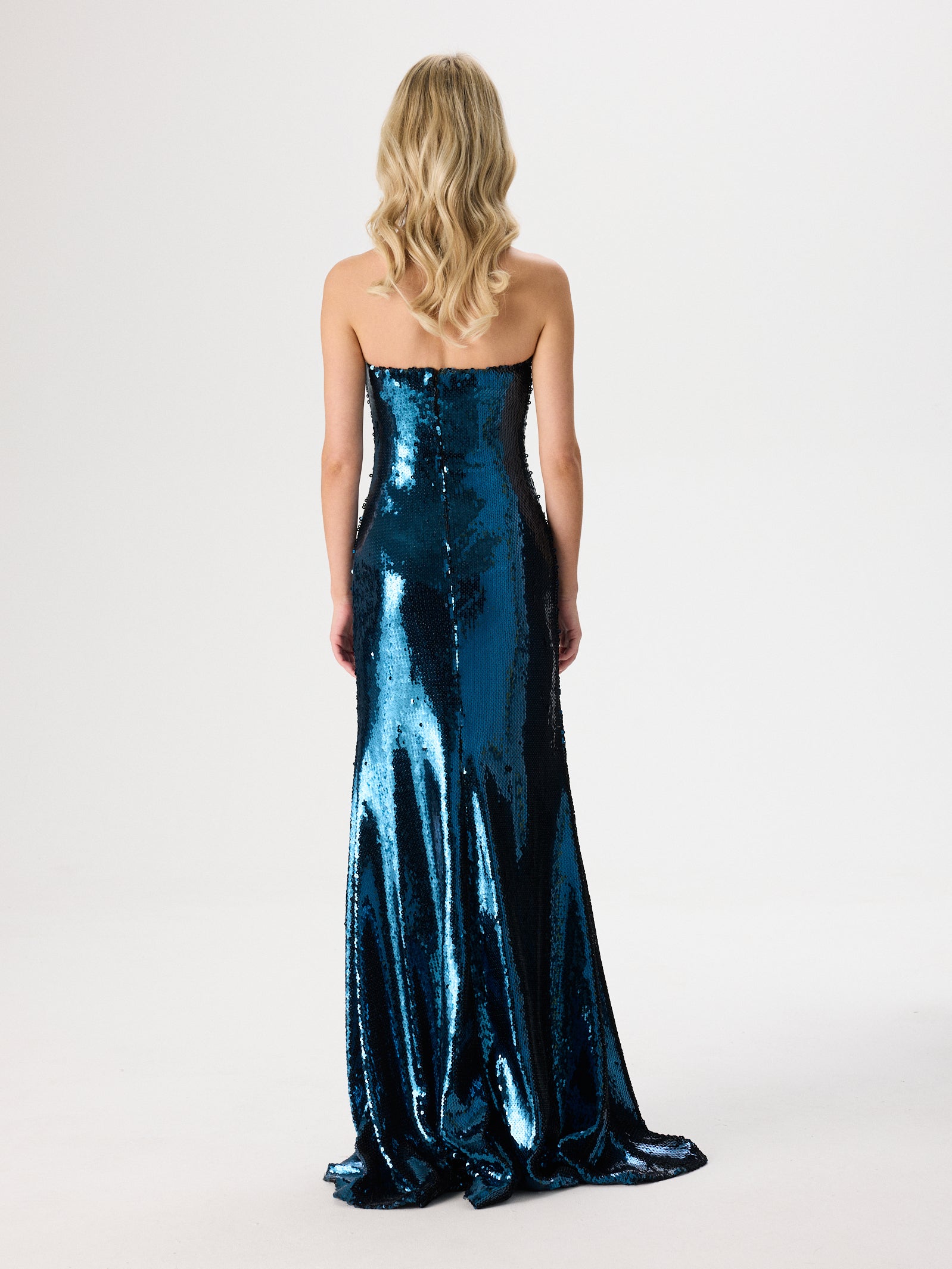 Petrol Sequin Gown