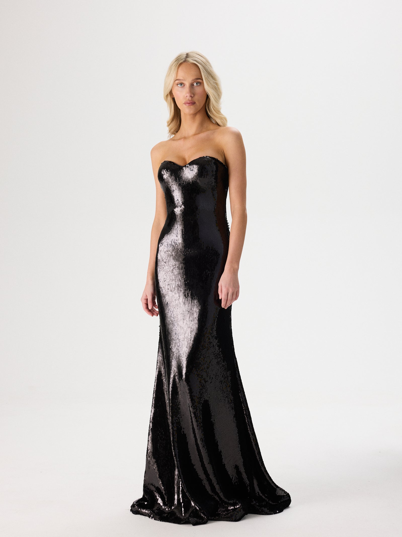 Black Sequin Gown