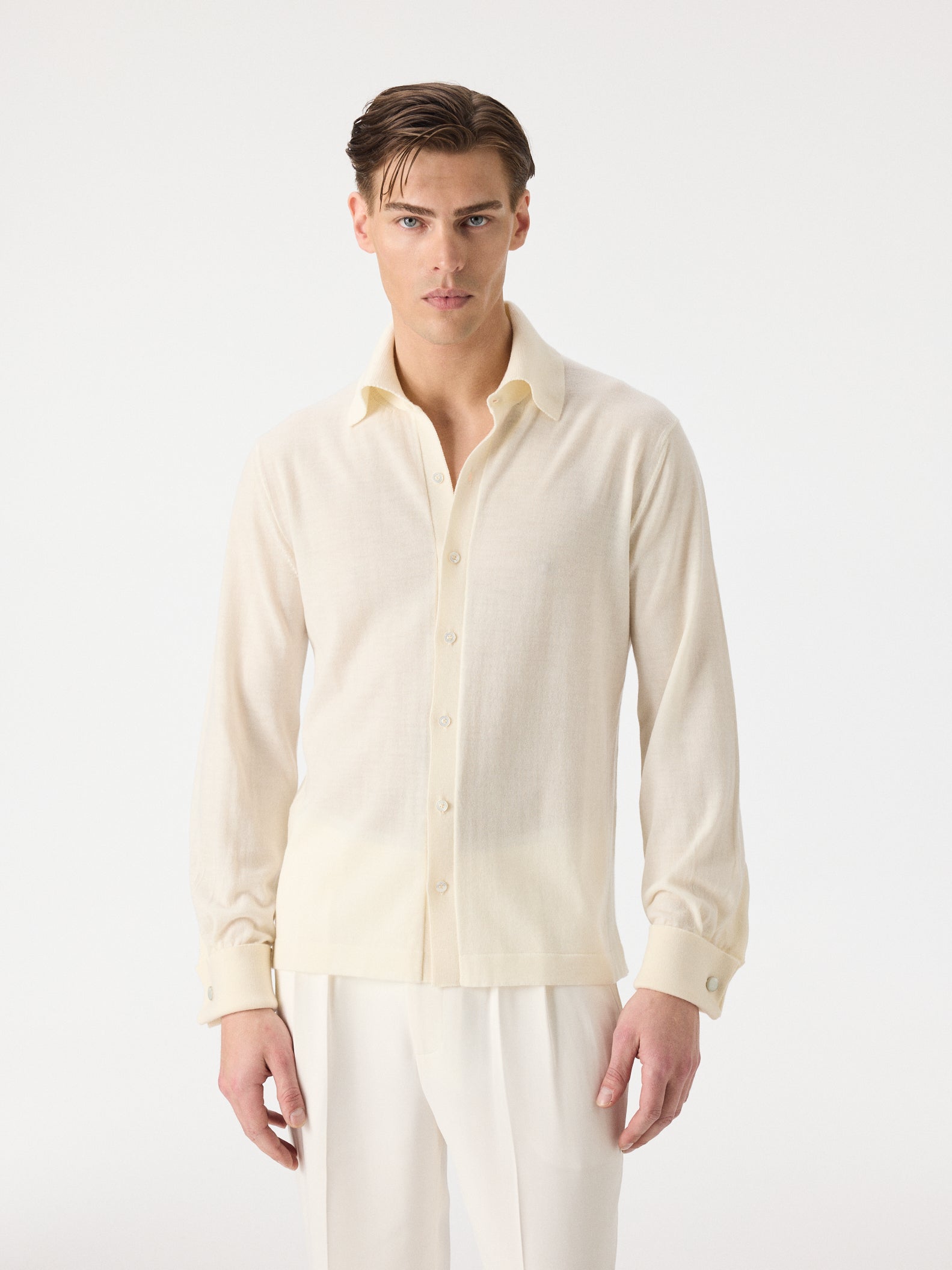Fine Knit Double Cuff Shirt