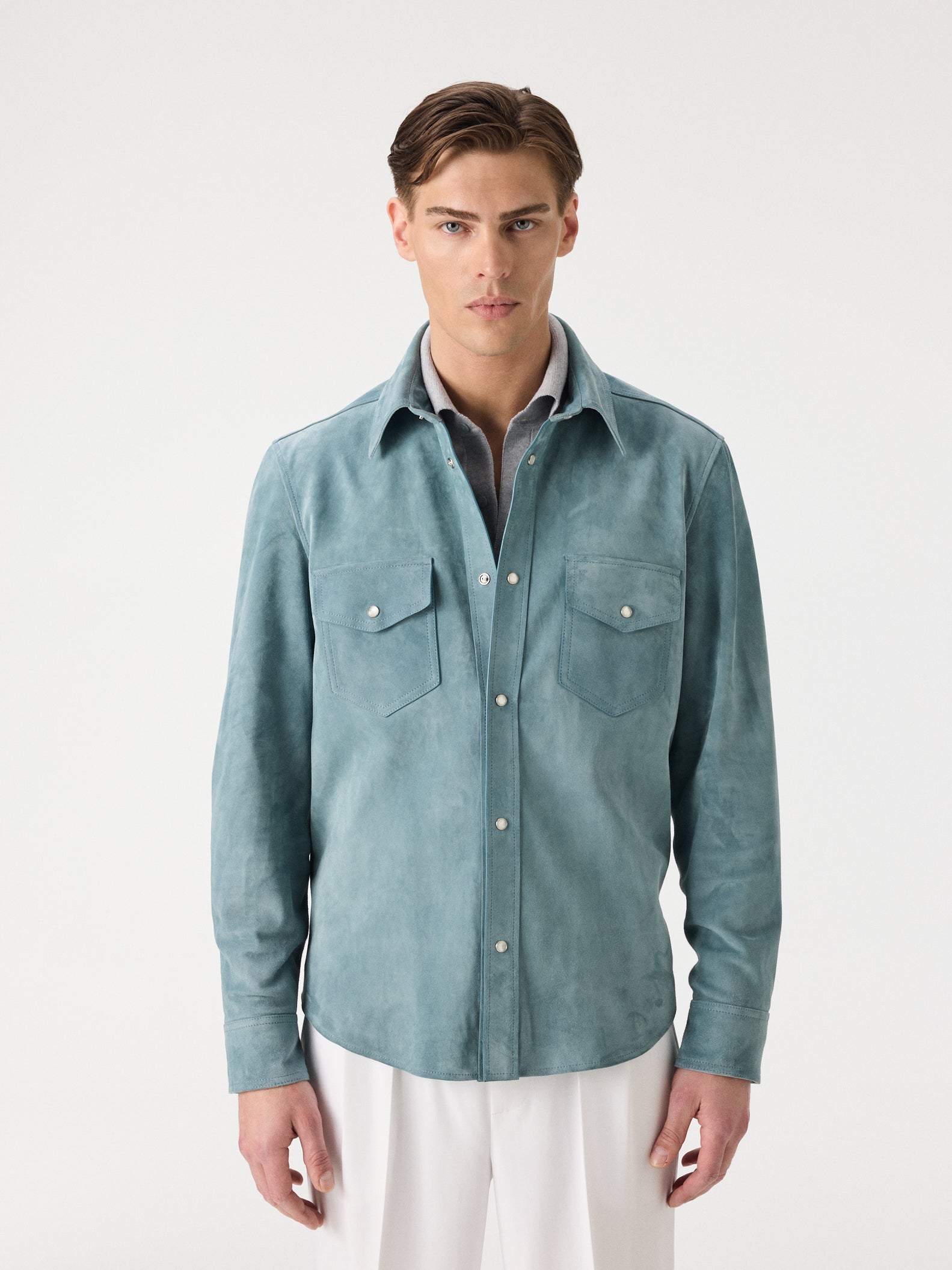Satin Suede Overshirt