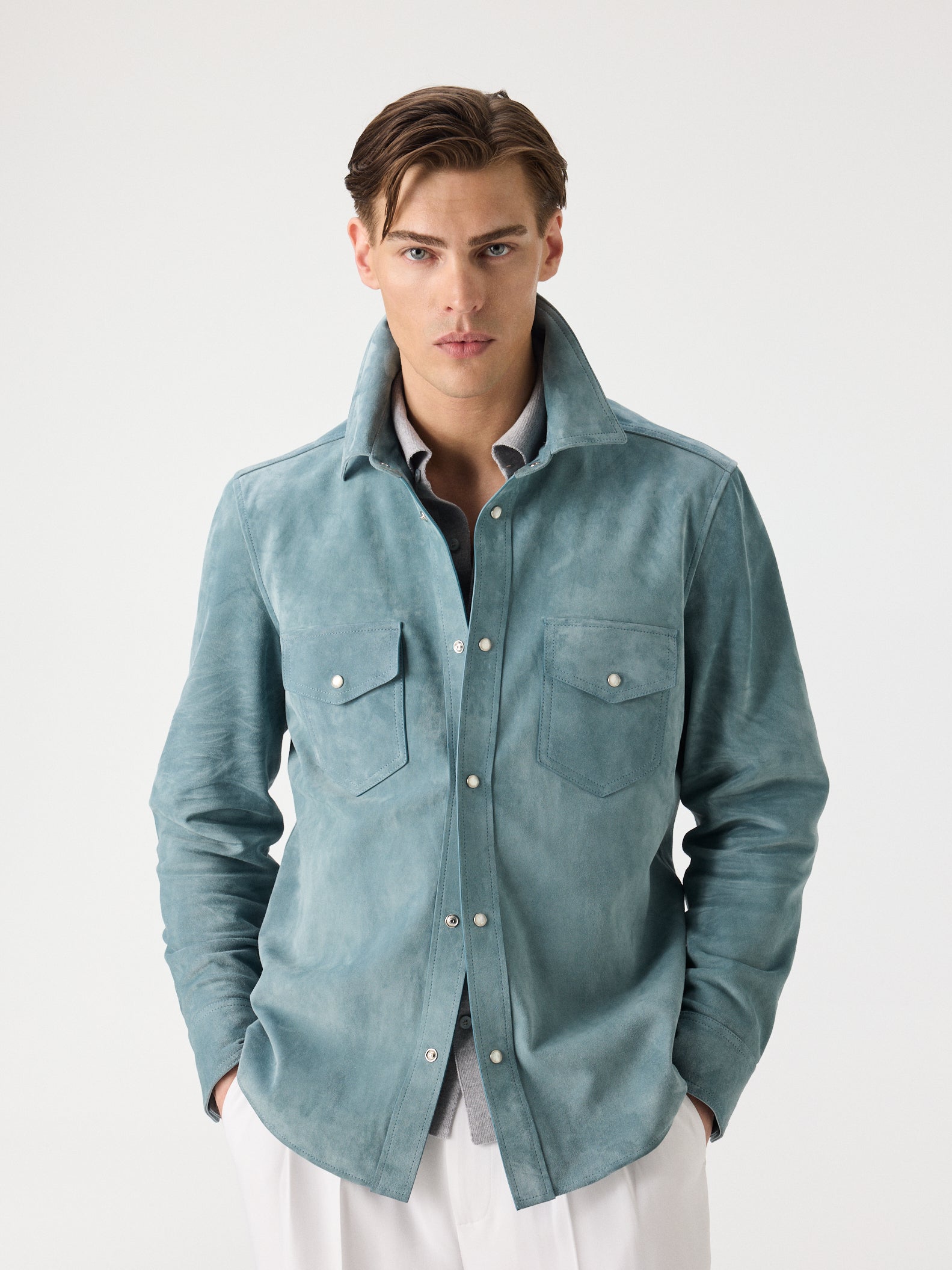 Satin Suede Overshirt