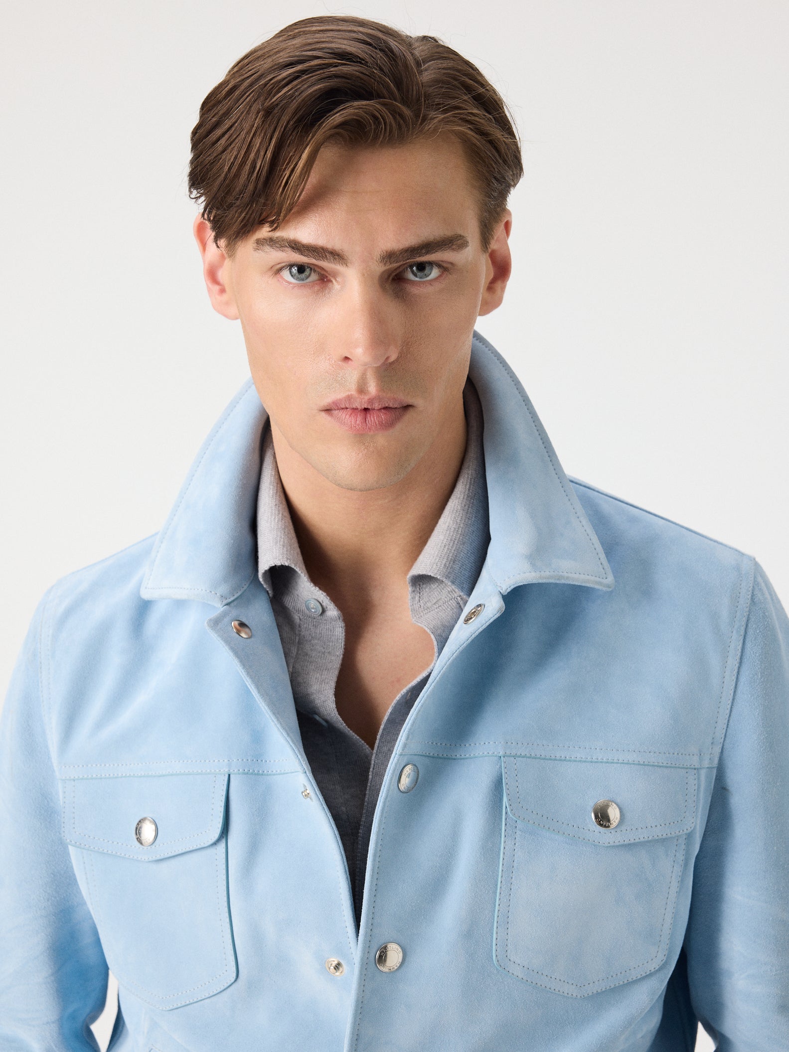 Suede Buttoned Jacket