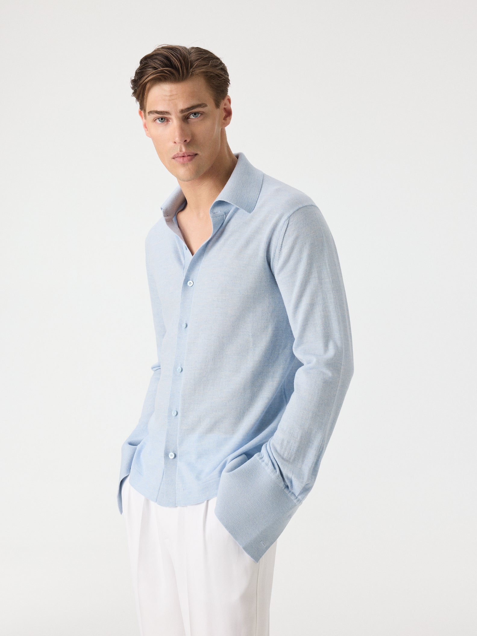 Fine Knit Double Cuff Shirt