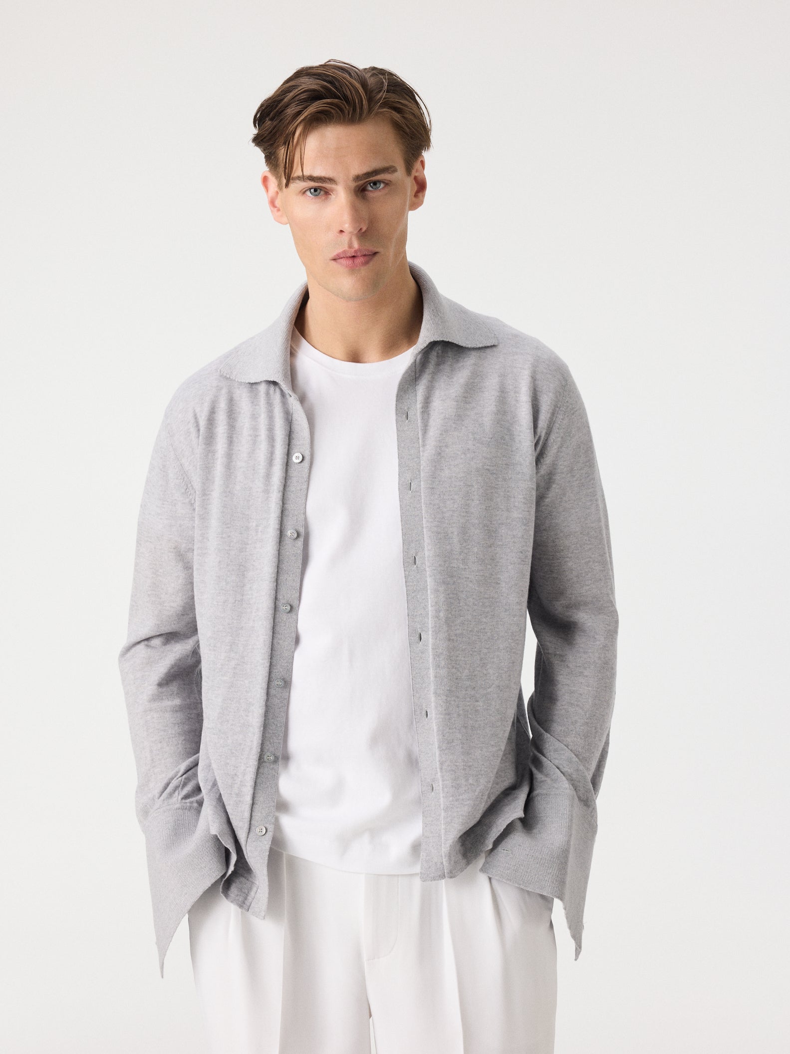 Fine Knit Double Cuff Shirt