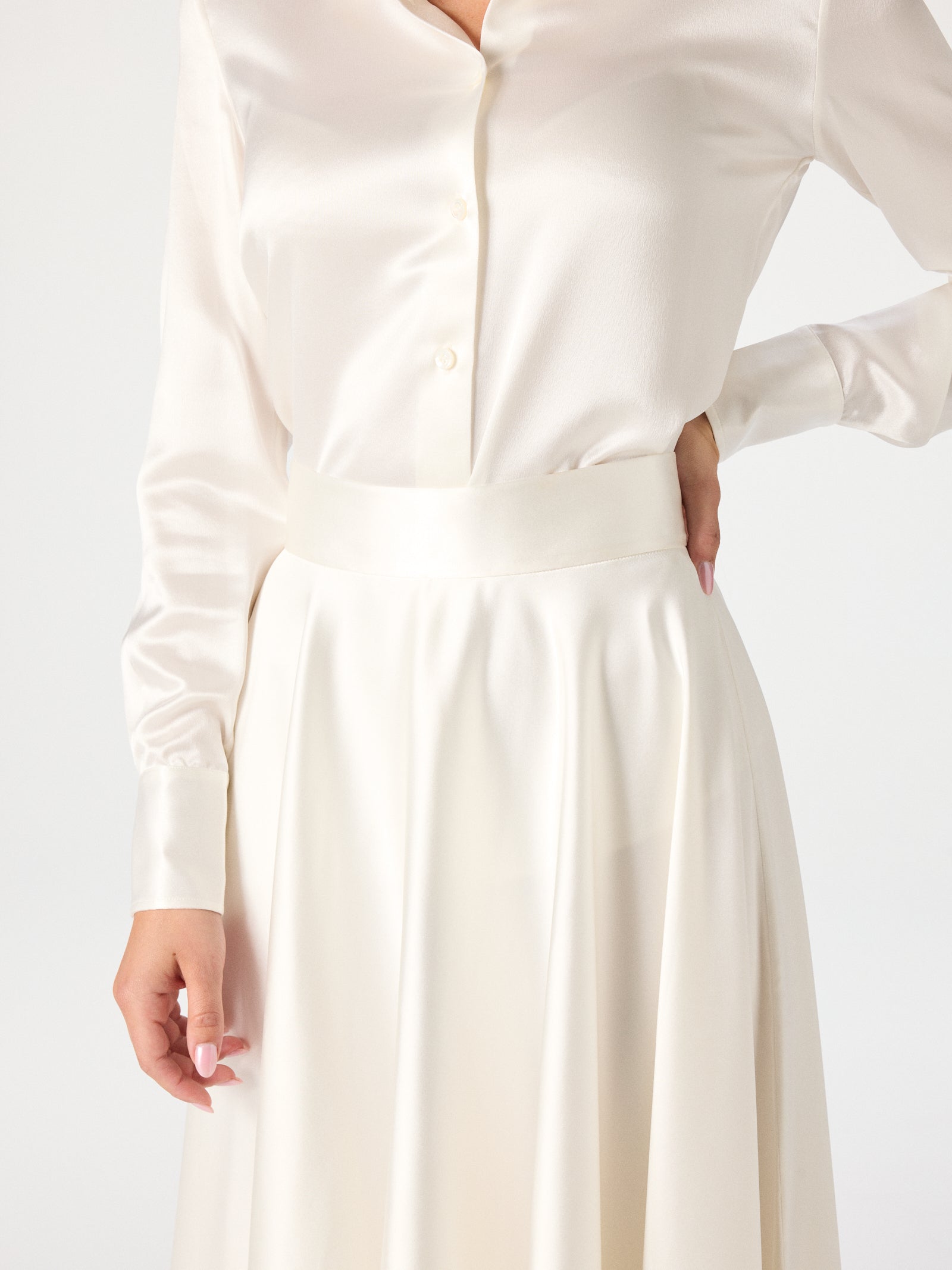 Midi Silk Skirt