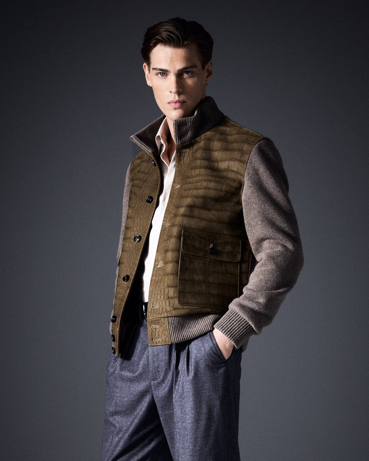 Hartlino men's outerwear – suede jacket