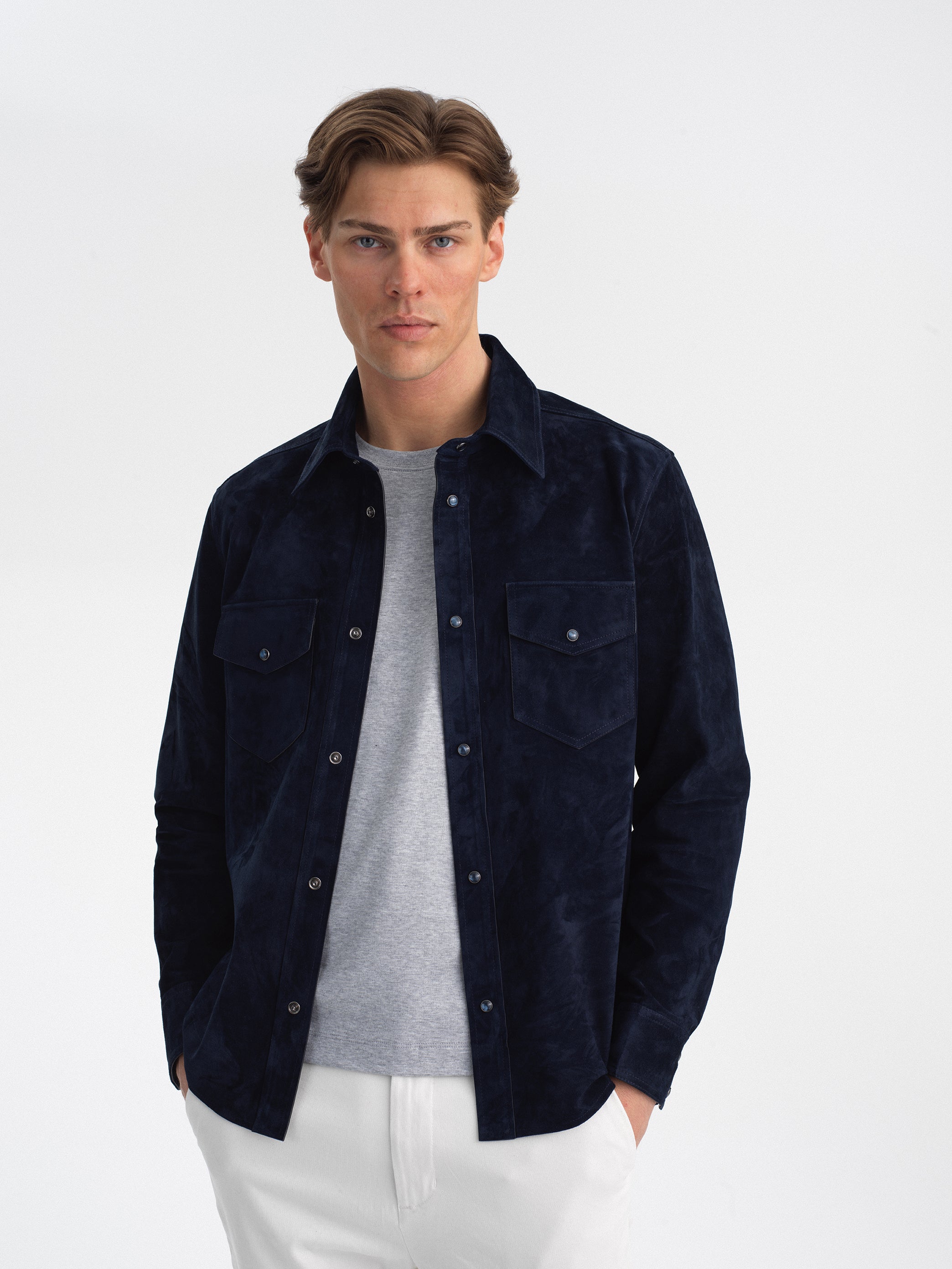 Satin Suede Overshirt