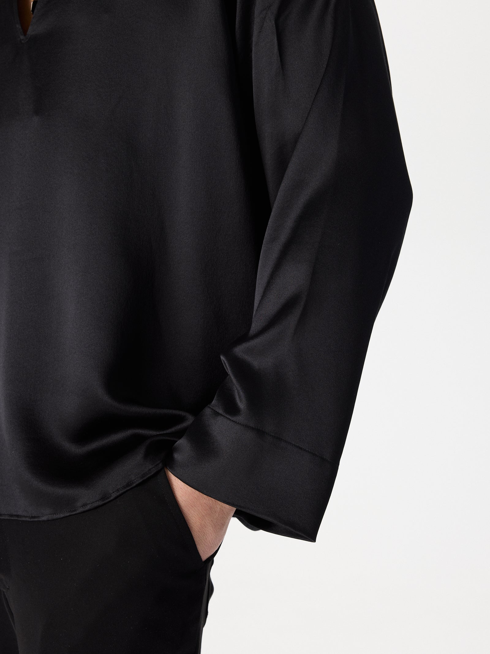 Buttonless Silk Shirt