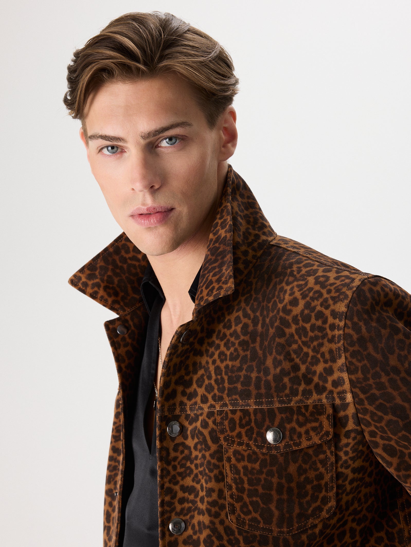 Suede Buttoned Jacket