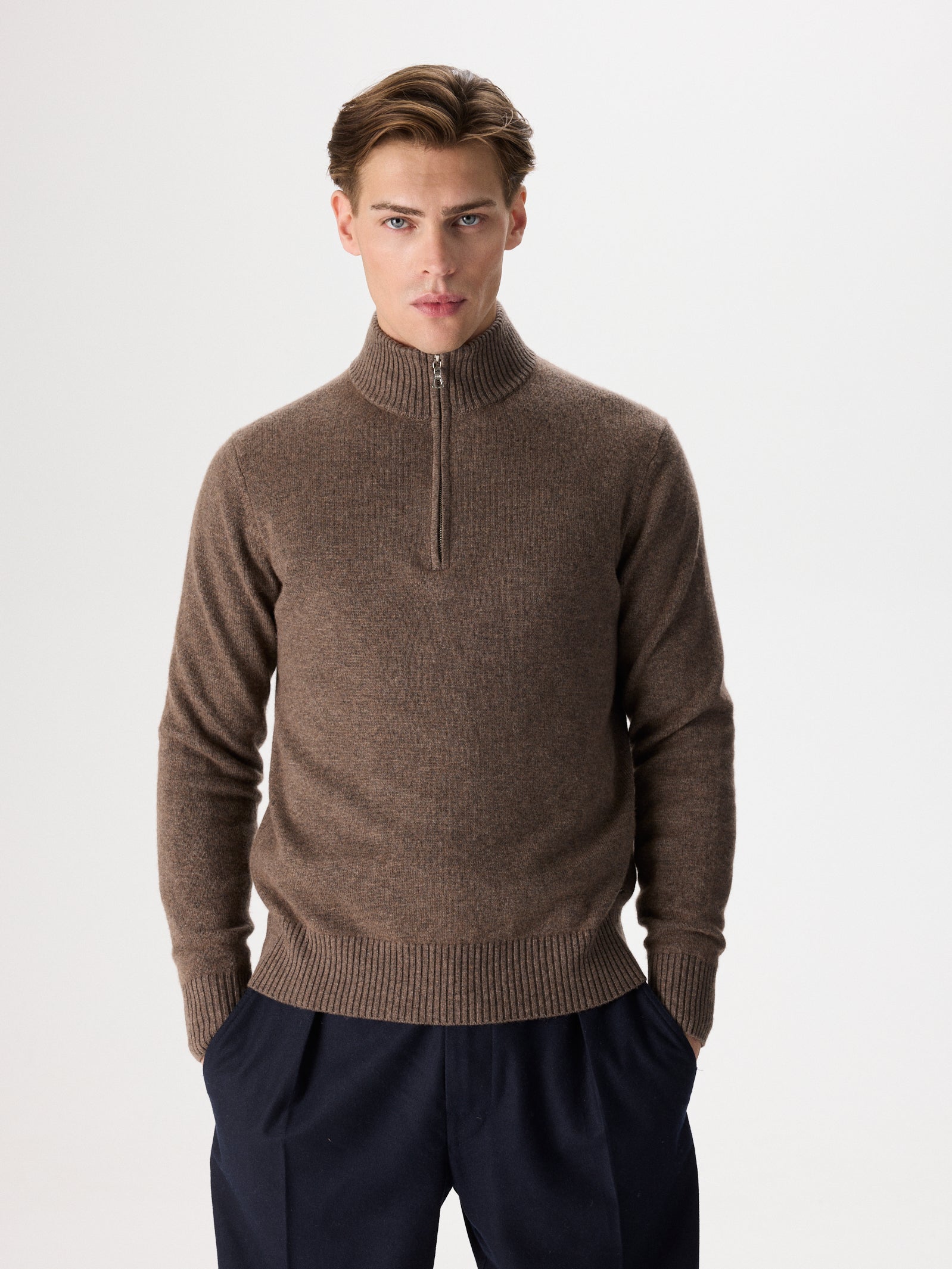 Cashmere & Wool Half-Zip
