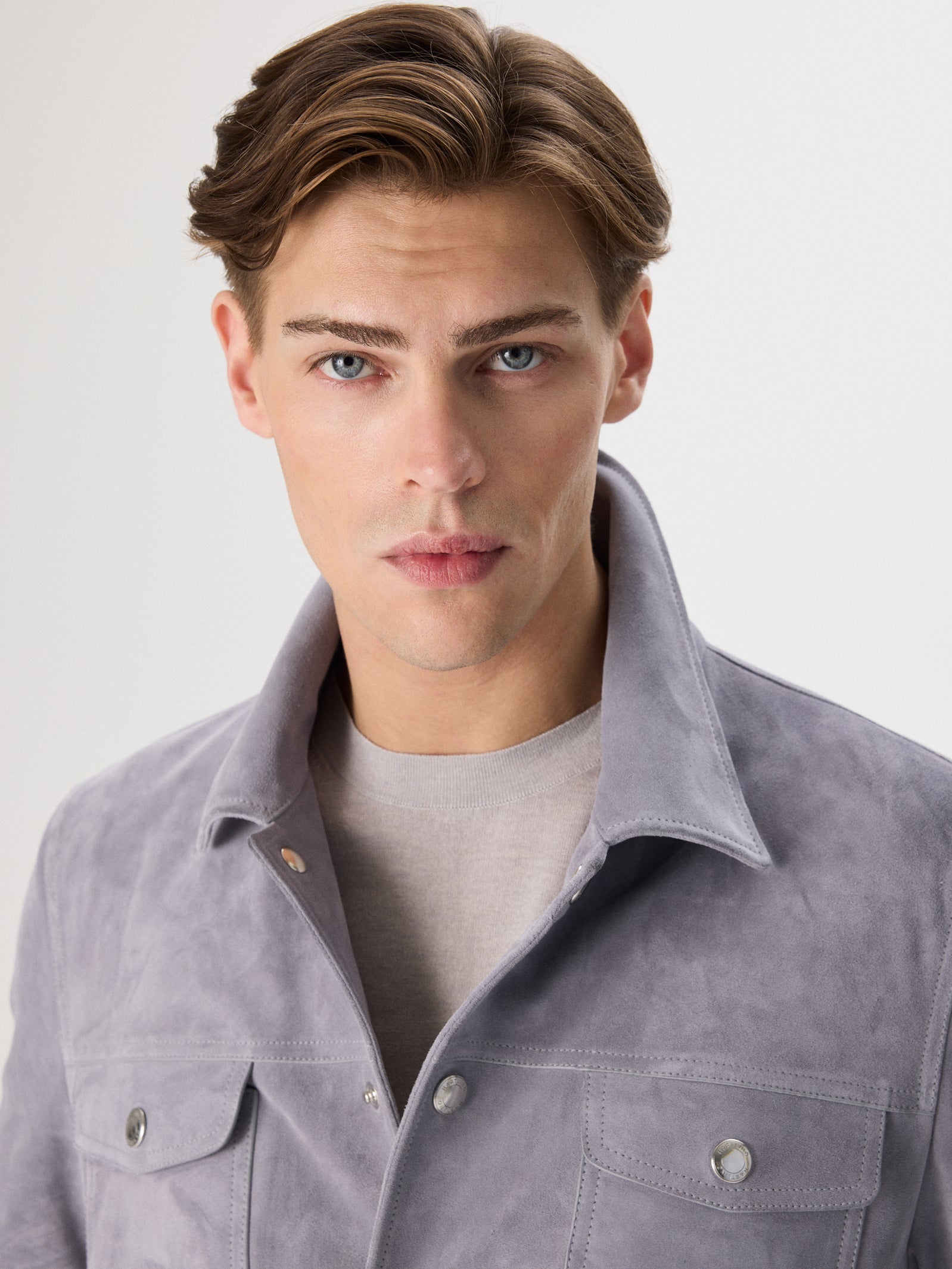 Suede Buttoned Jacket