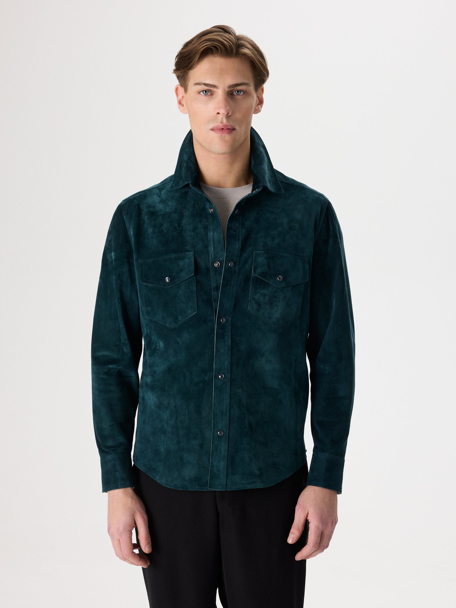 Satin Suede Overshirt
