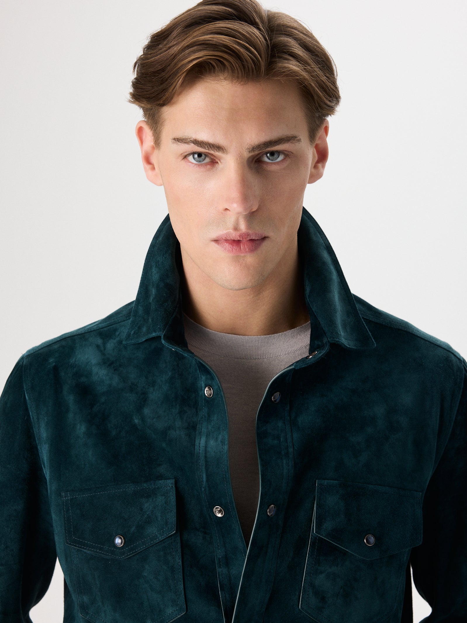 Satin Suede Overshirt