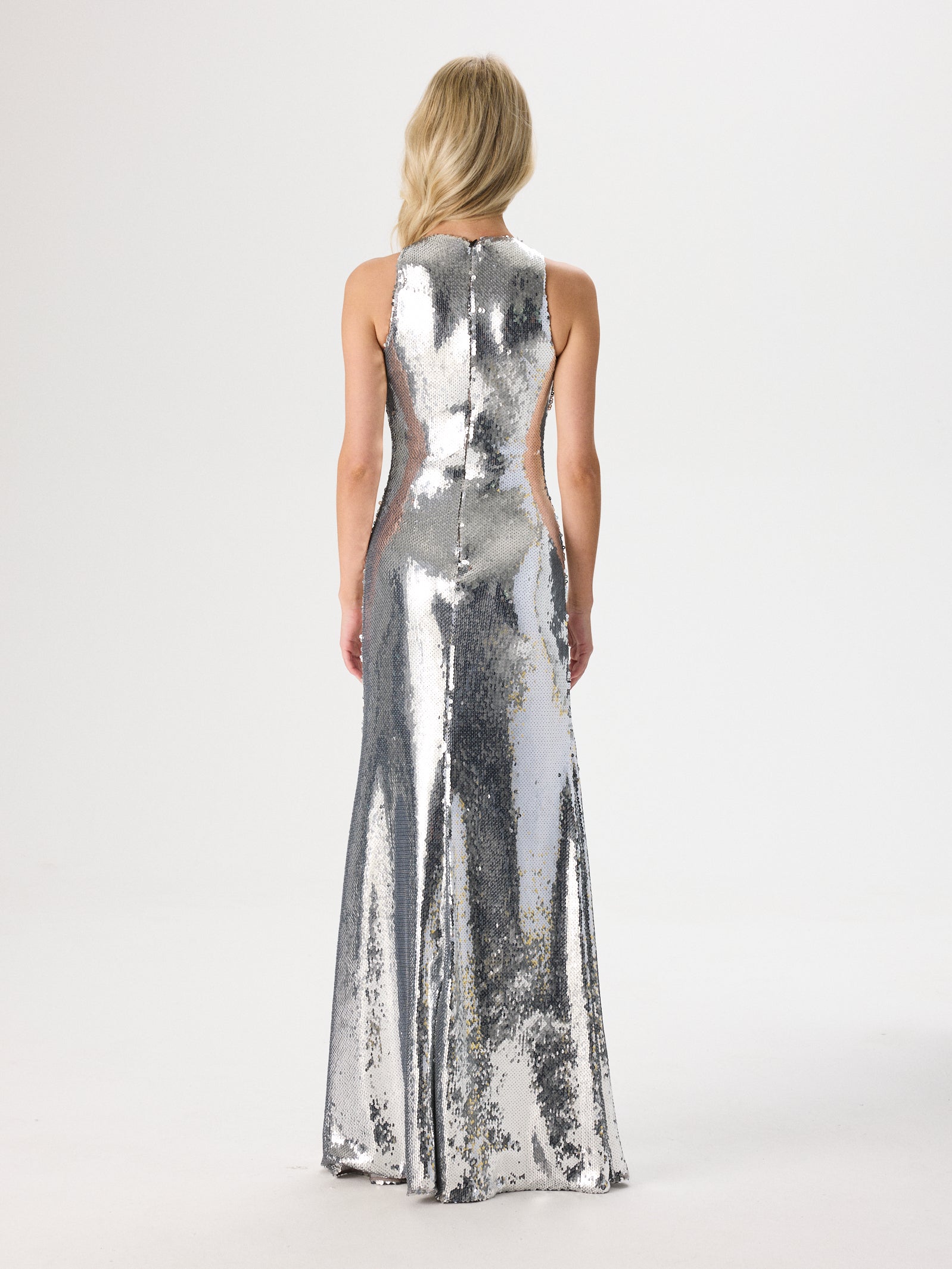 Silver Sequin Dress