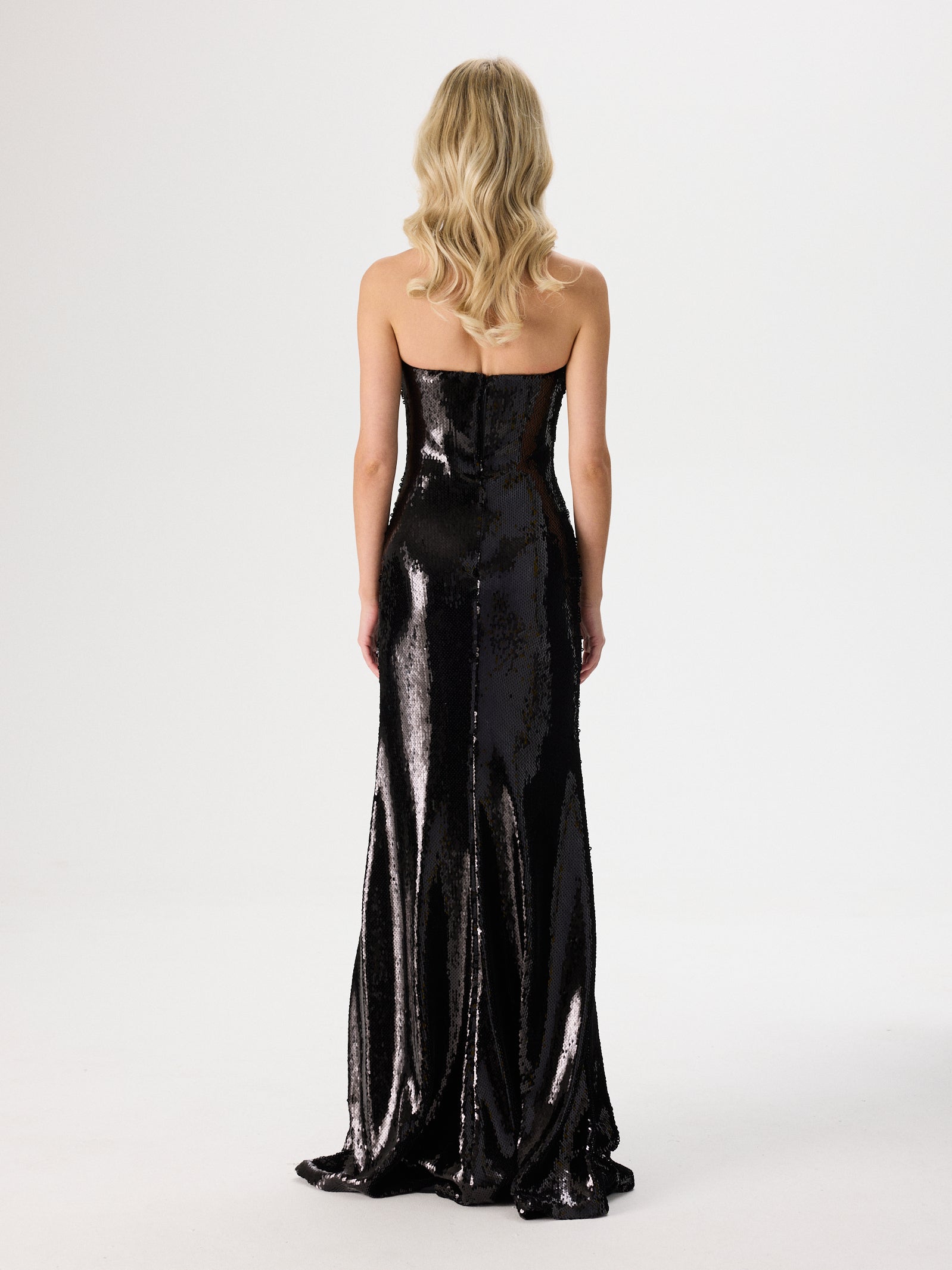 Black Sequin Gown