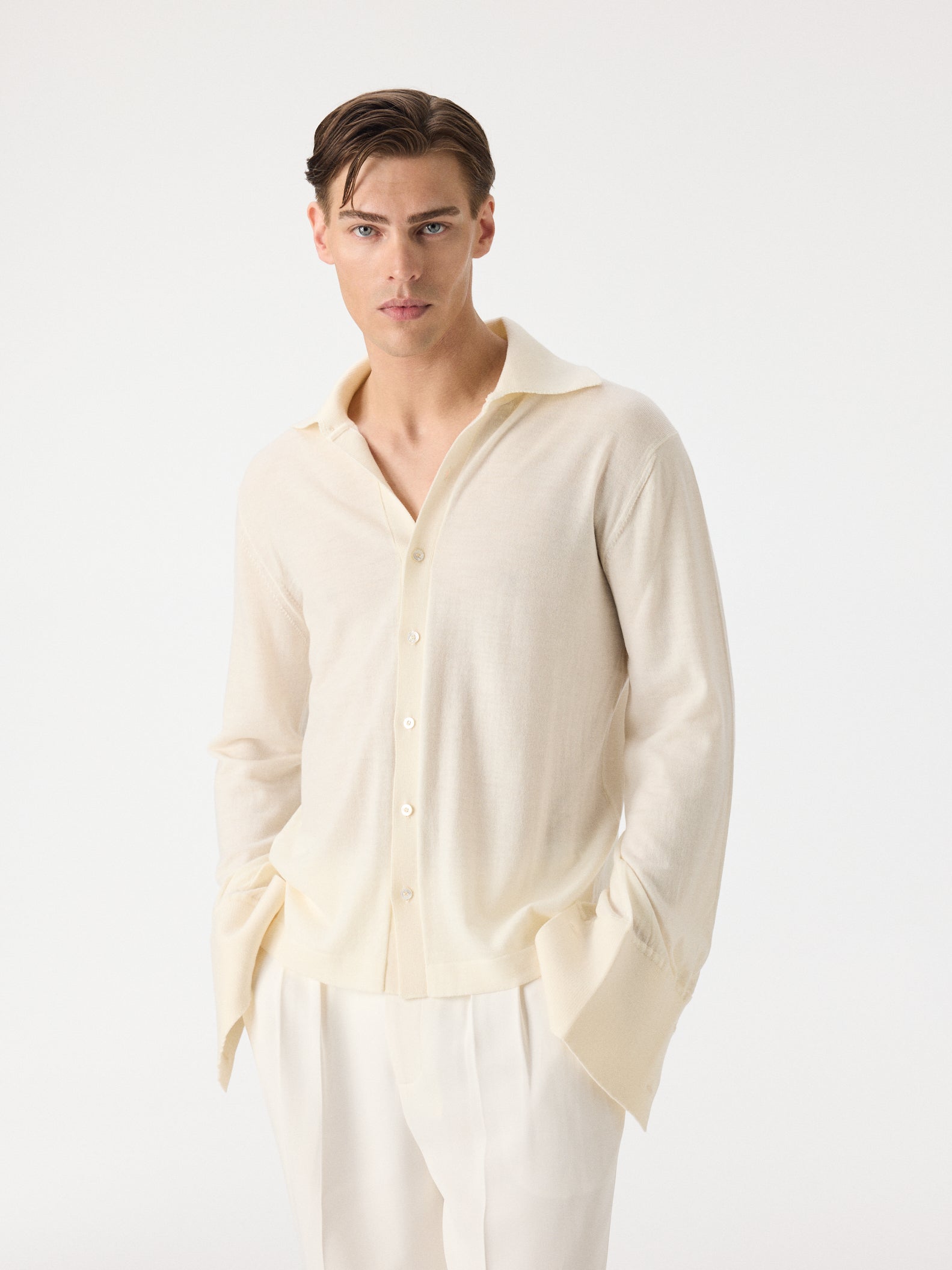 Fine Knit Double Cuff Shirt