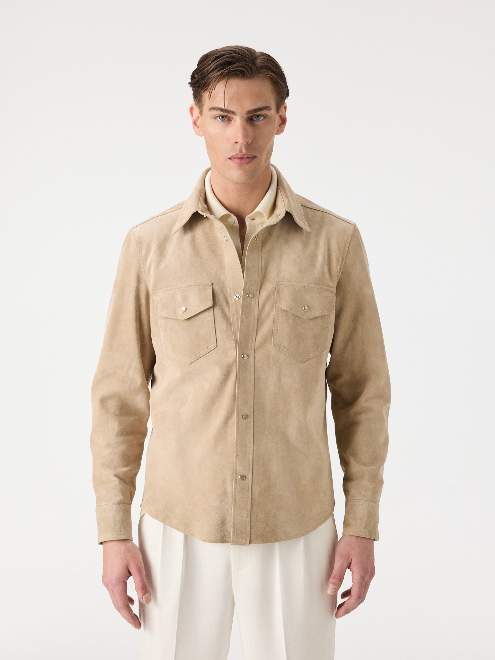 Satin Suede Overshirt