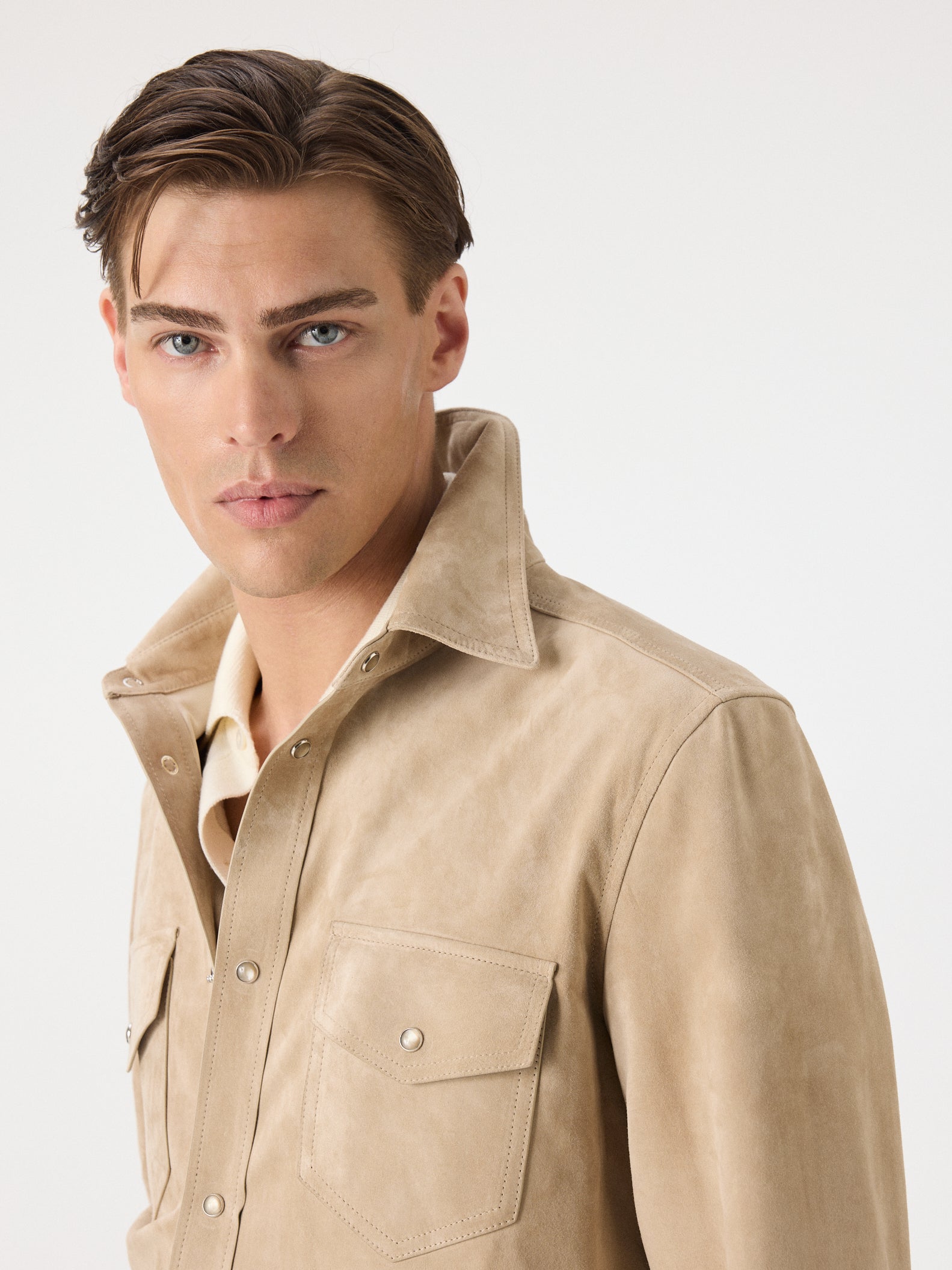 Satin Suede Overshirt