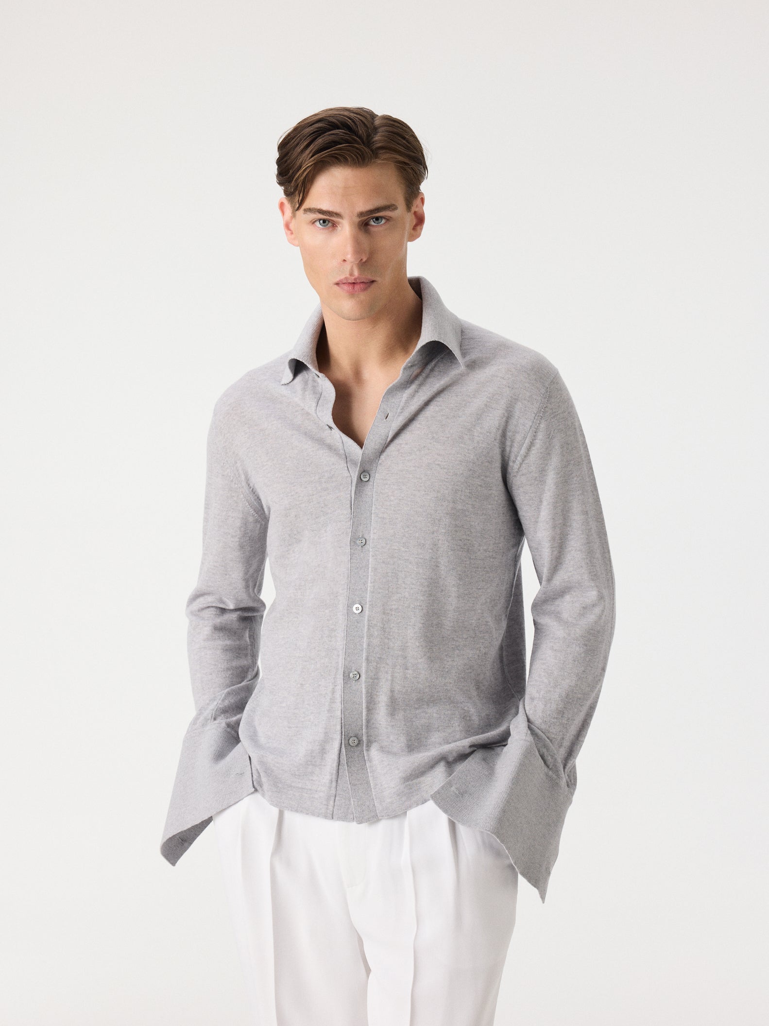 Fine Knit Double Cuff Shirt