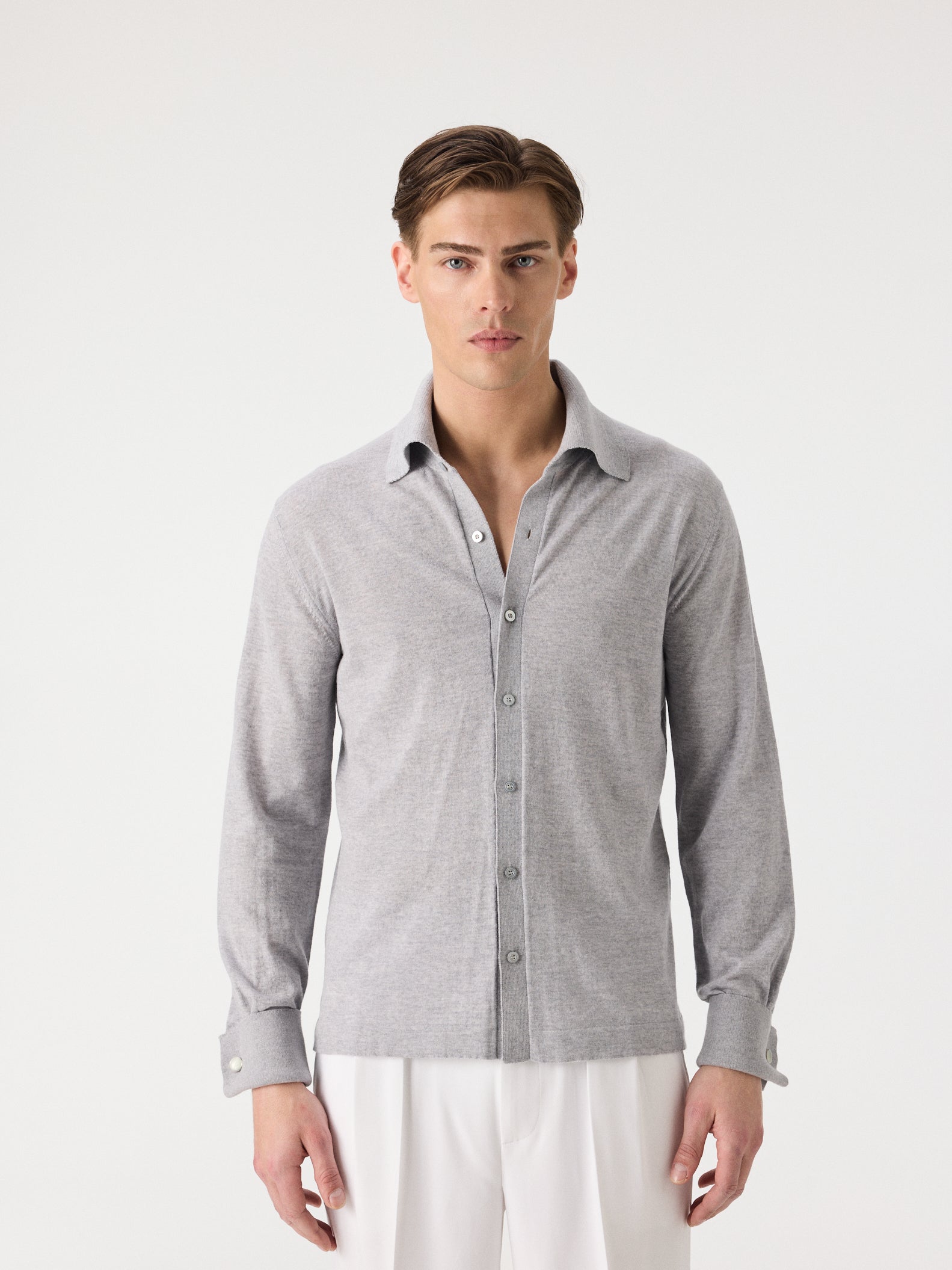 Fine Knit Double Cuff Shirt