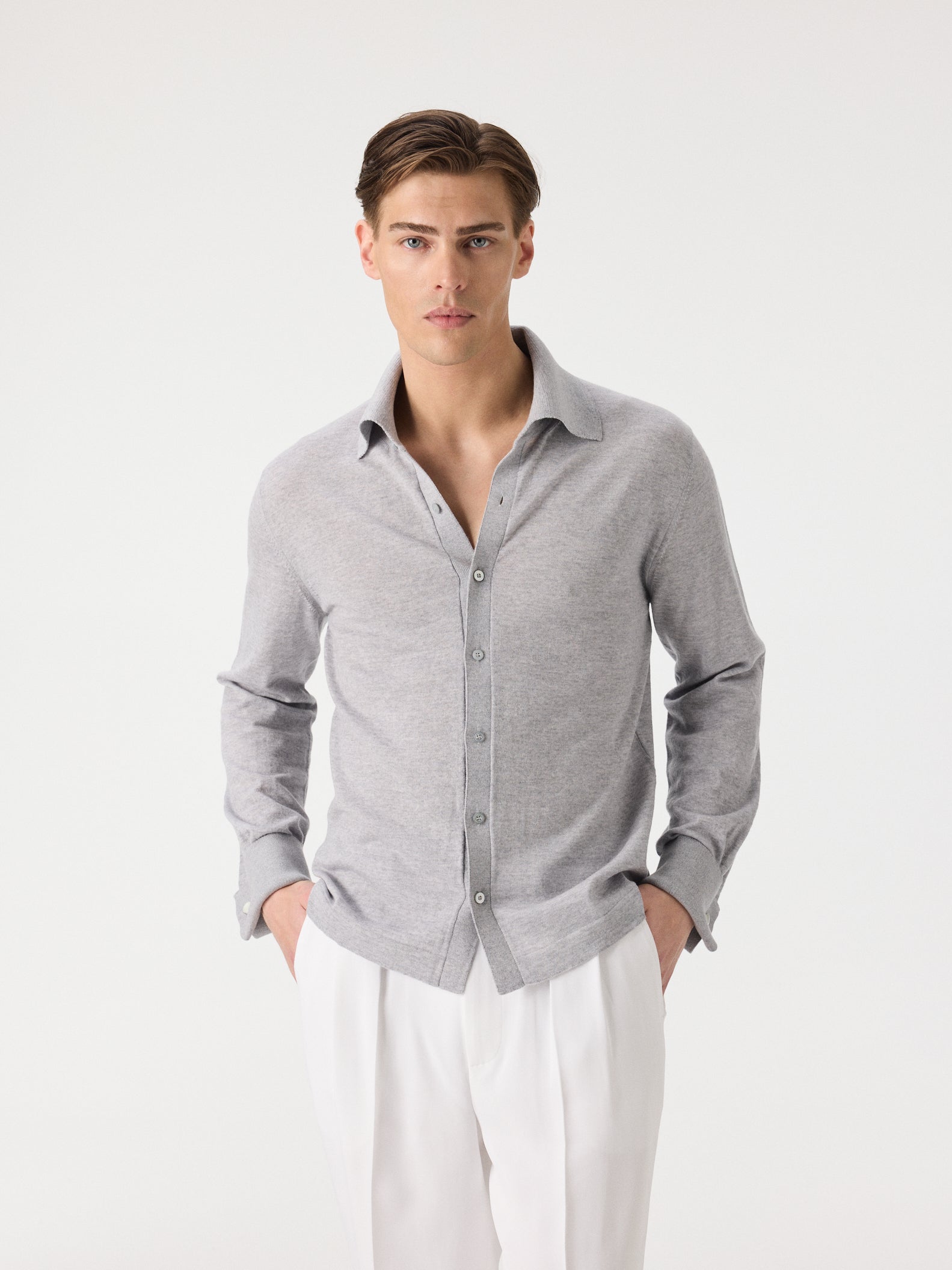 Fine Knit Double Cuff Shirt
