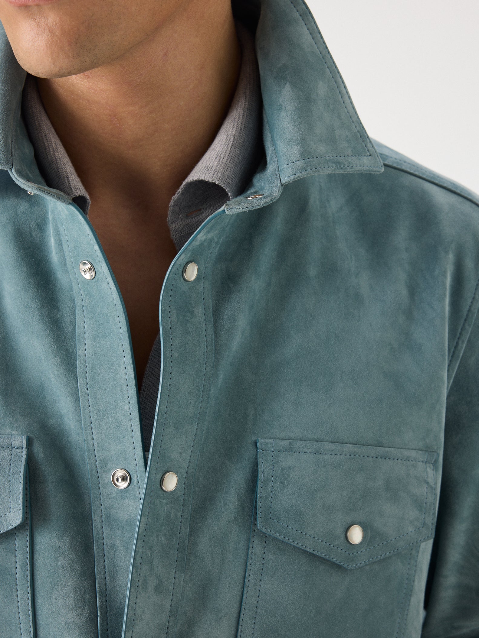 Satin Suede Overshirt