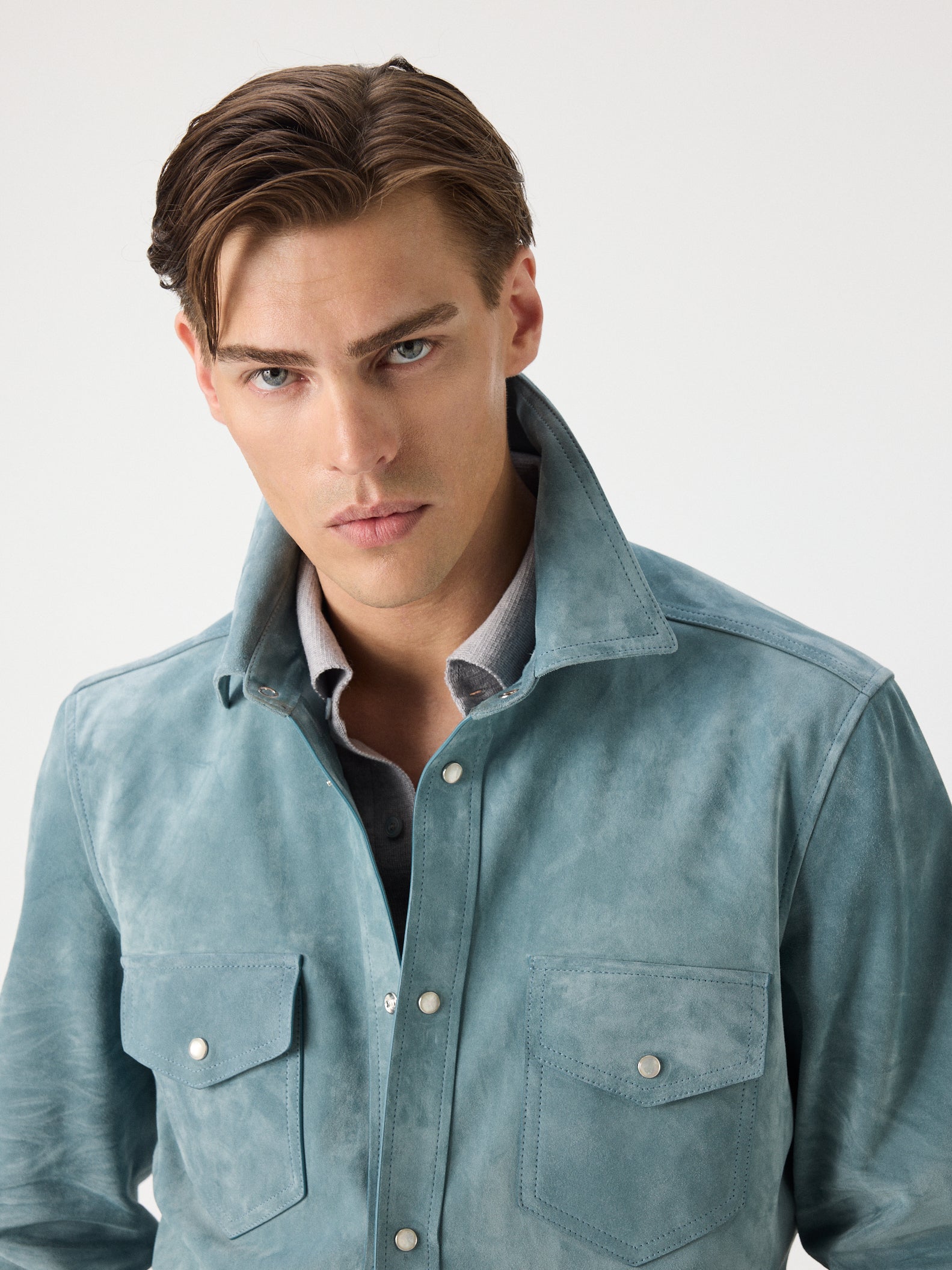 Satin Suede Overshirt