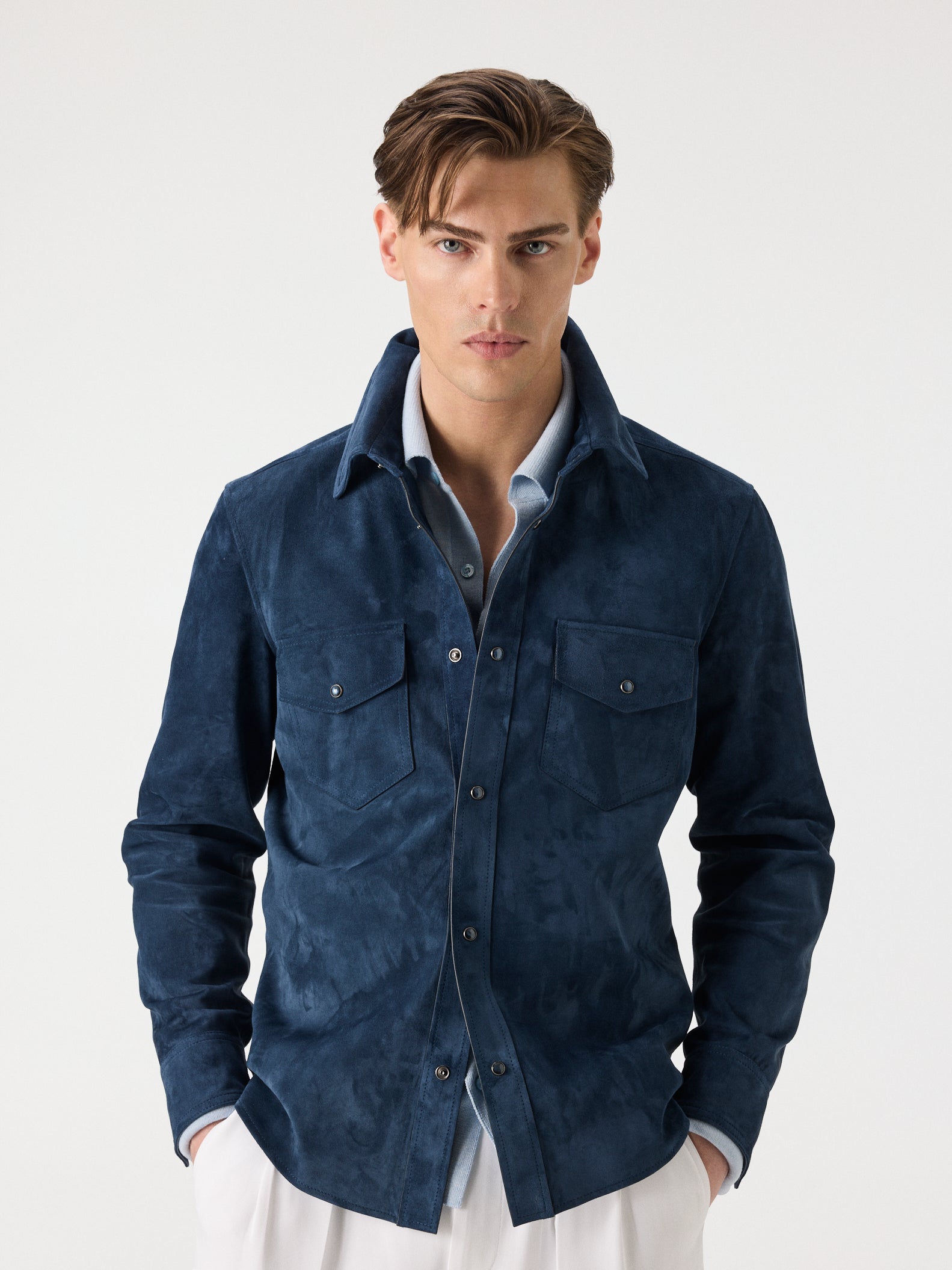 Satin Suede Overshirt