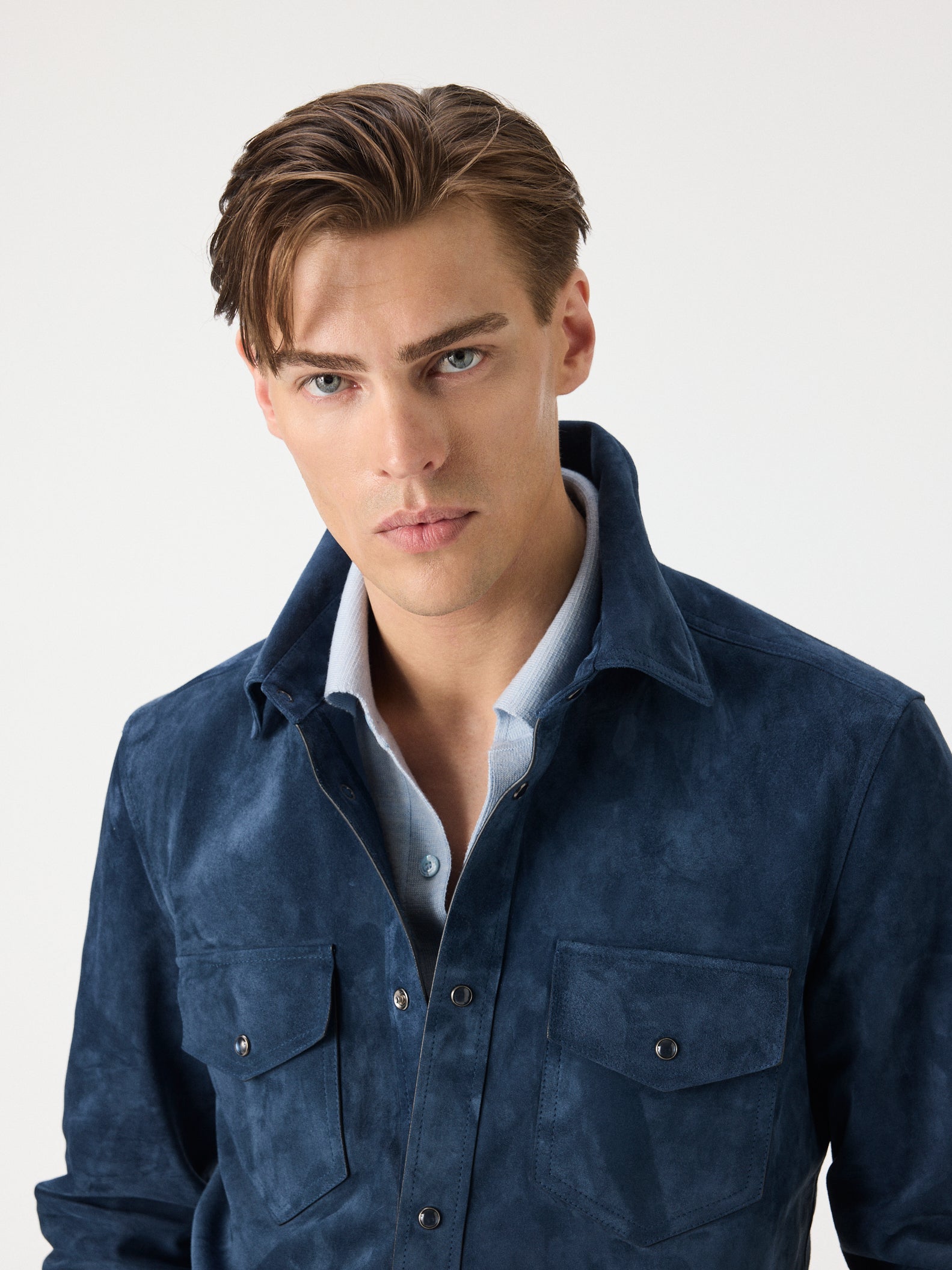 Satin Suede Overshirt