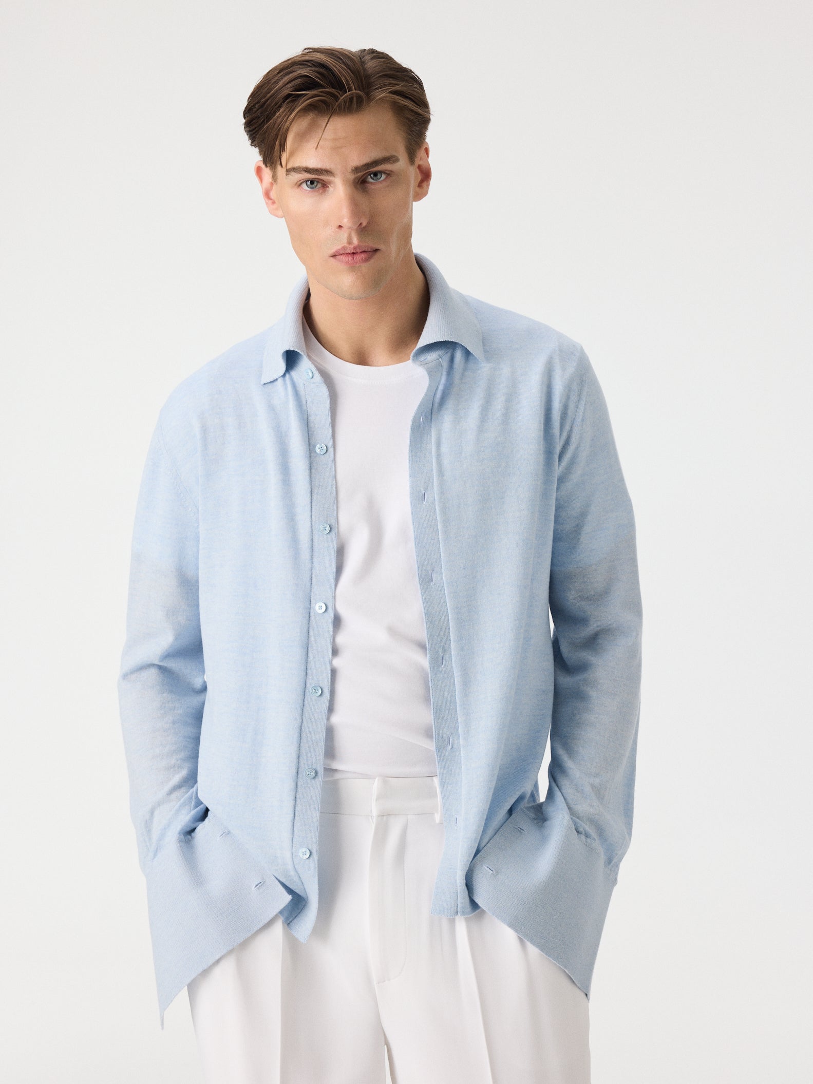 Fine Knit Double Cuff Shirt