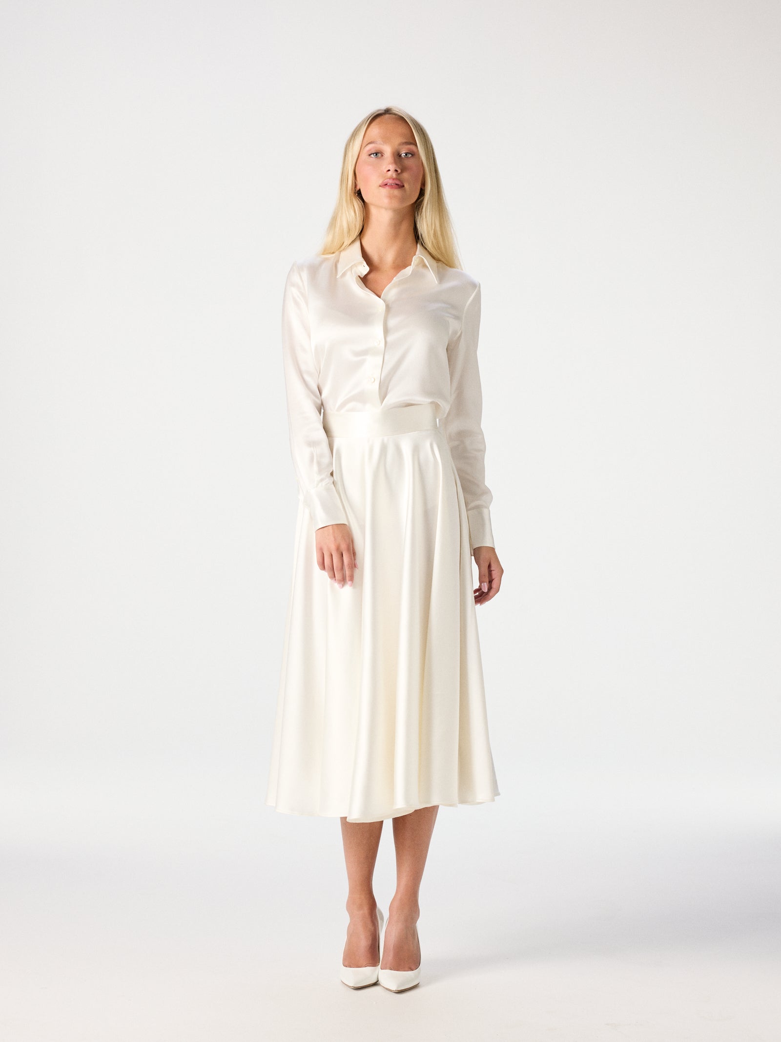Midi Silk Skirt